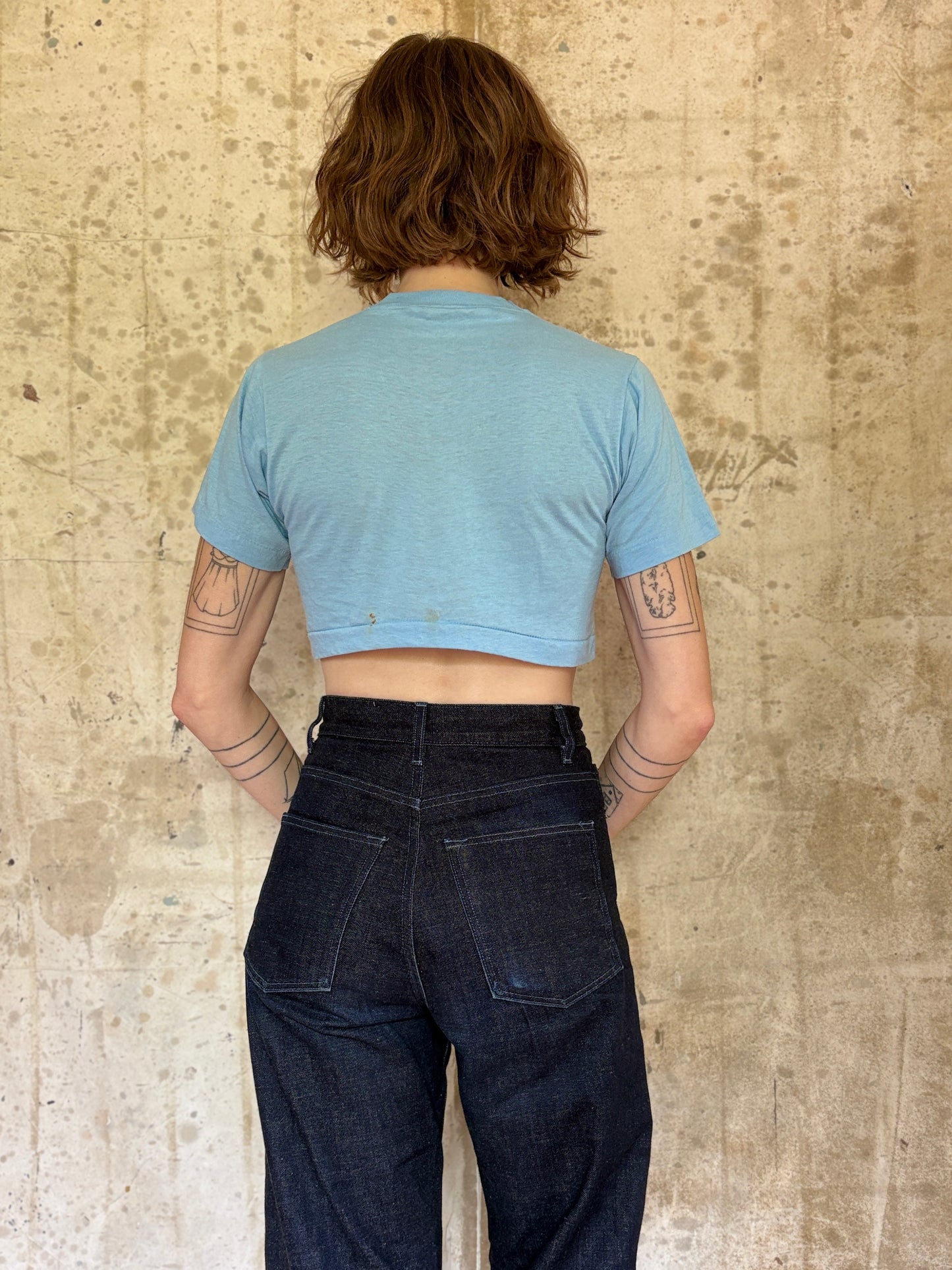 80s Star Twilight 5k Run Cropped Tee