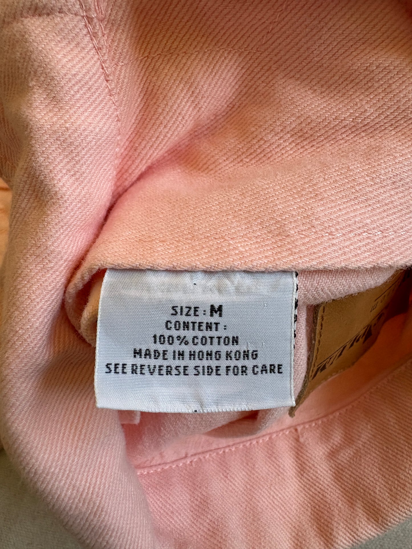 Vintage 90s Nordstrom Pale Pink Jean Jacket
