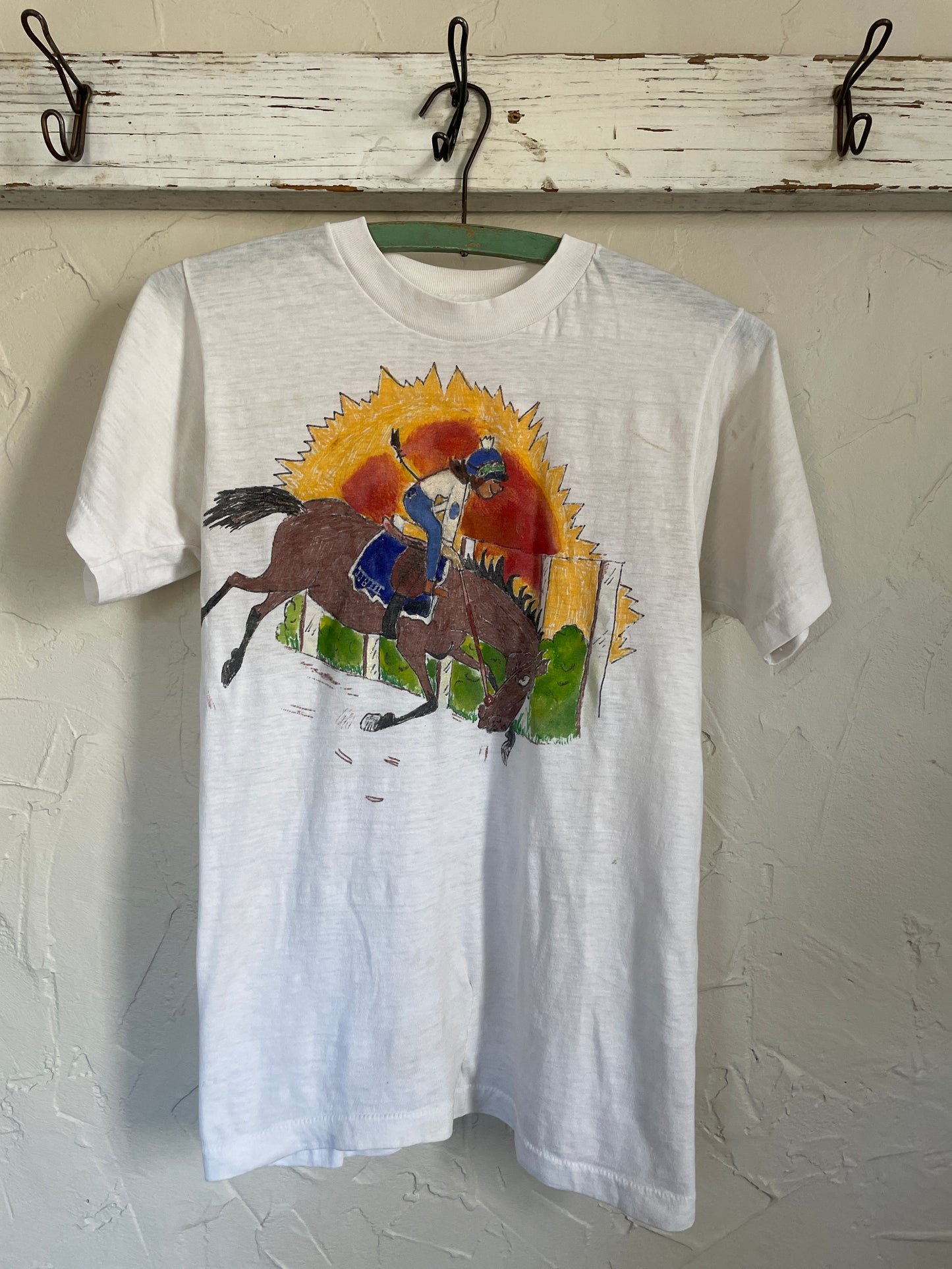 80s Hand Drawn Equestrian Horse Tee