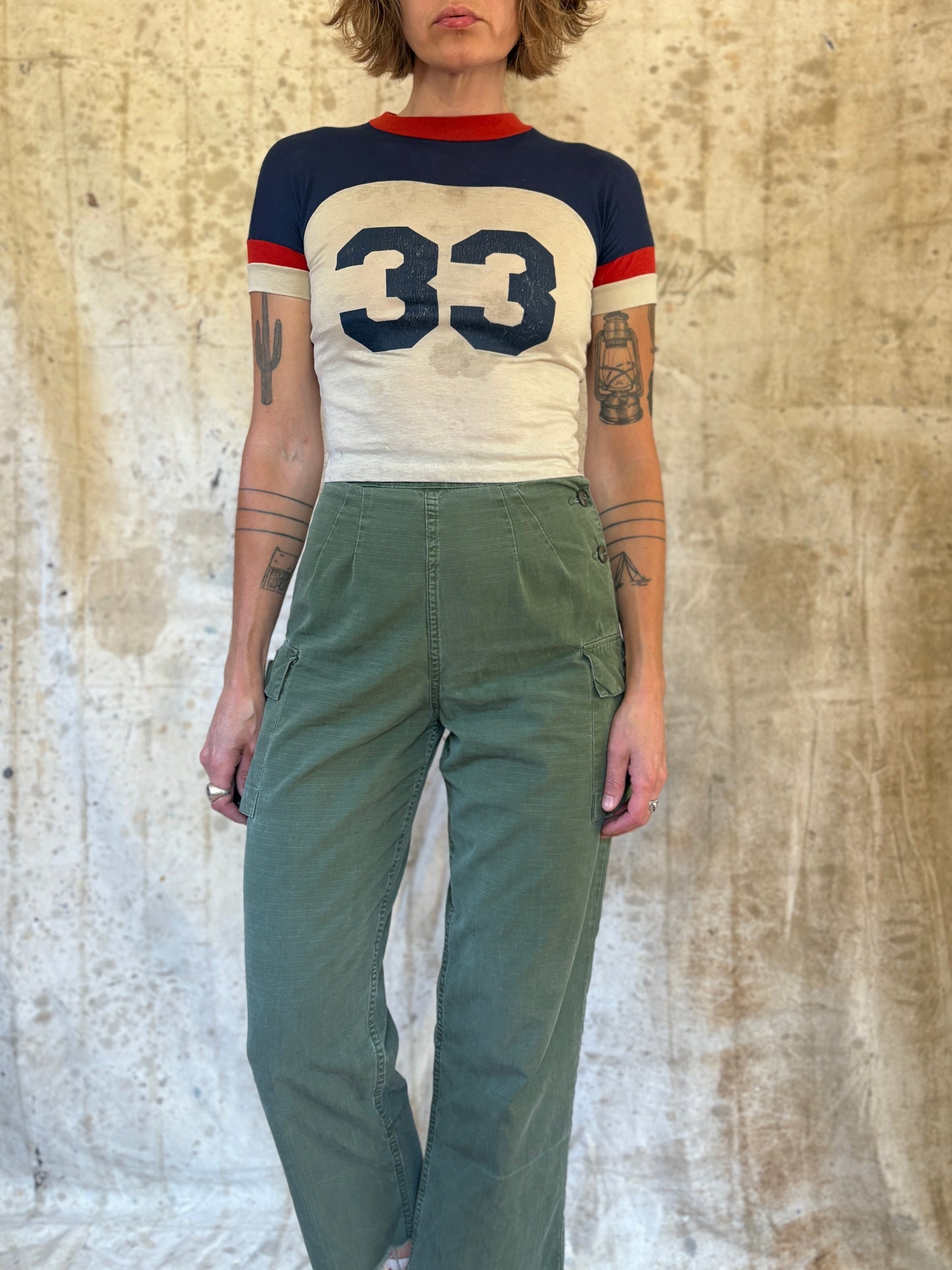 Vintage 80s 33 Jersey Baby Tee