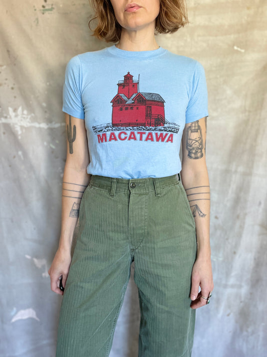 80s Macatawa Lighthouse, Holland, Michigan Tee