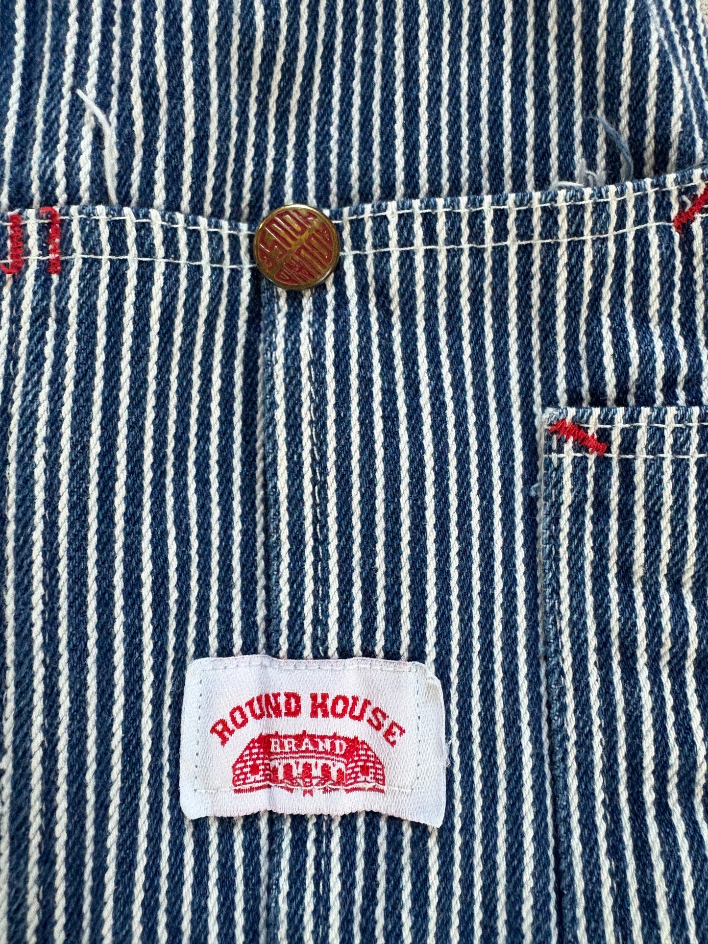 80s/90s Roundhouse Hickory Stripe Overalls