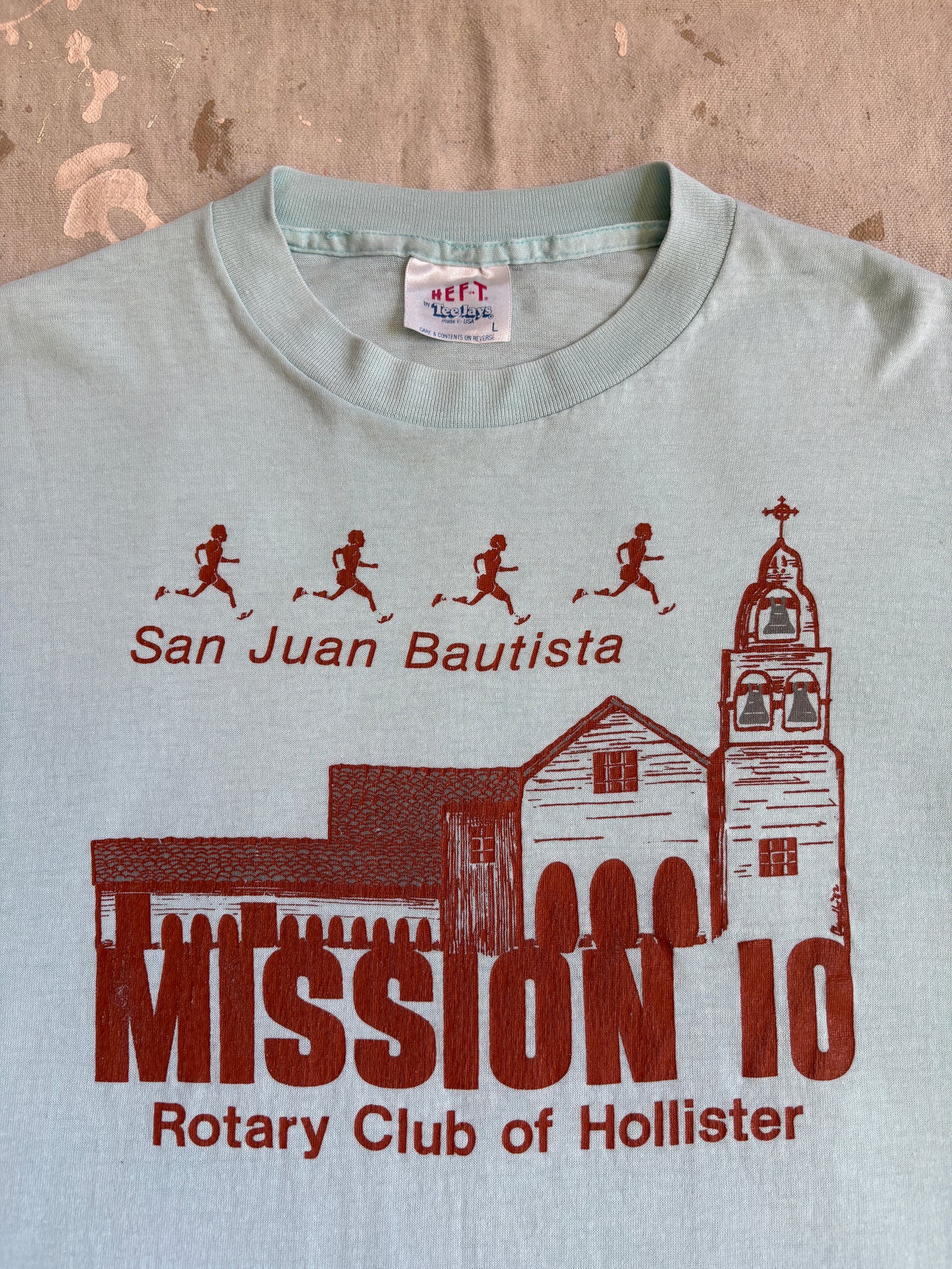 80s San Juan Bautista Mission 10 Running Tee
