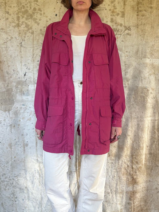 VIntage 80s Eddie Bauer Pink Wind Breaker Coat