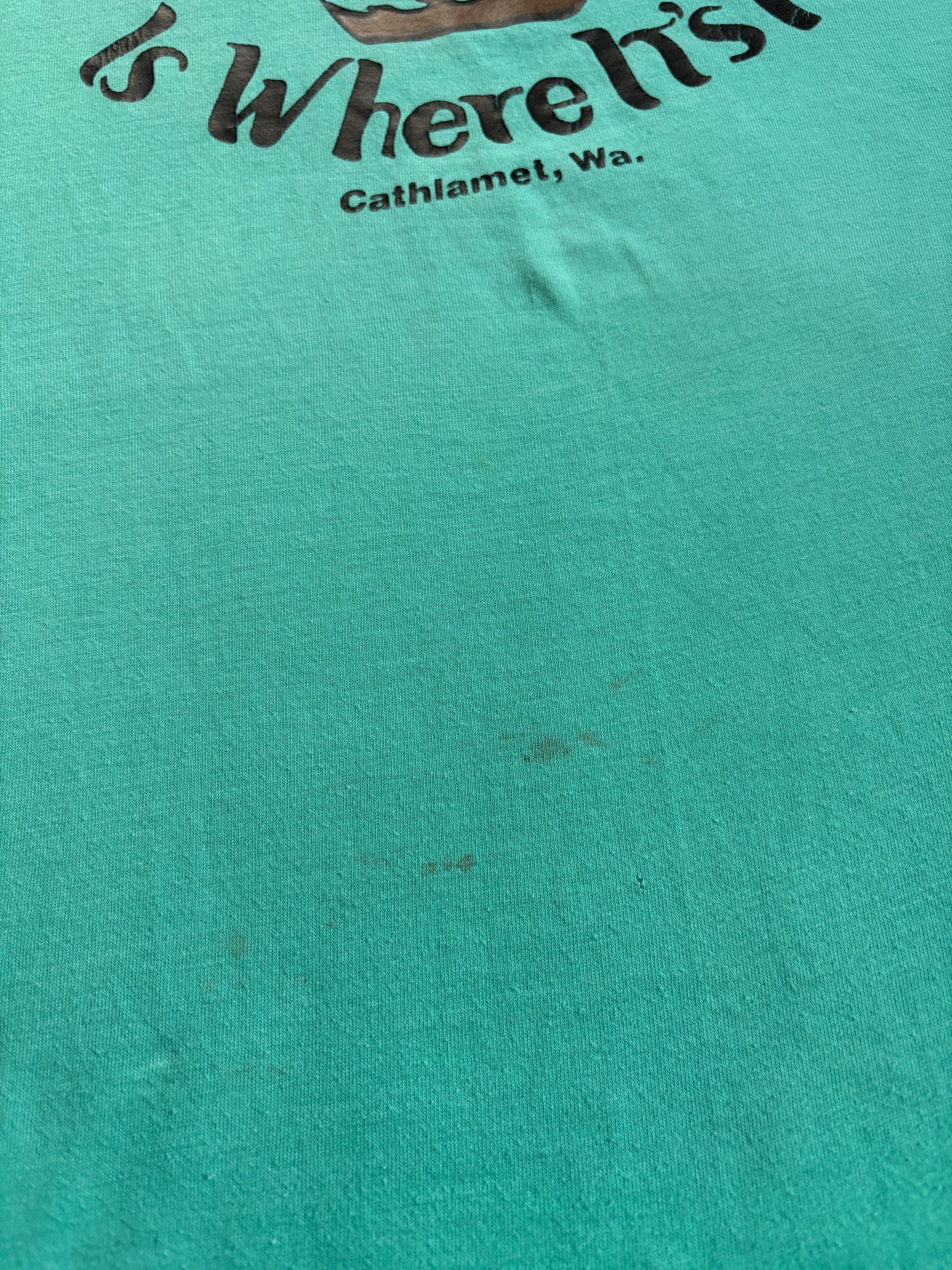 Vintage 80s River Rat Tap Cathlamet WA tee