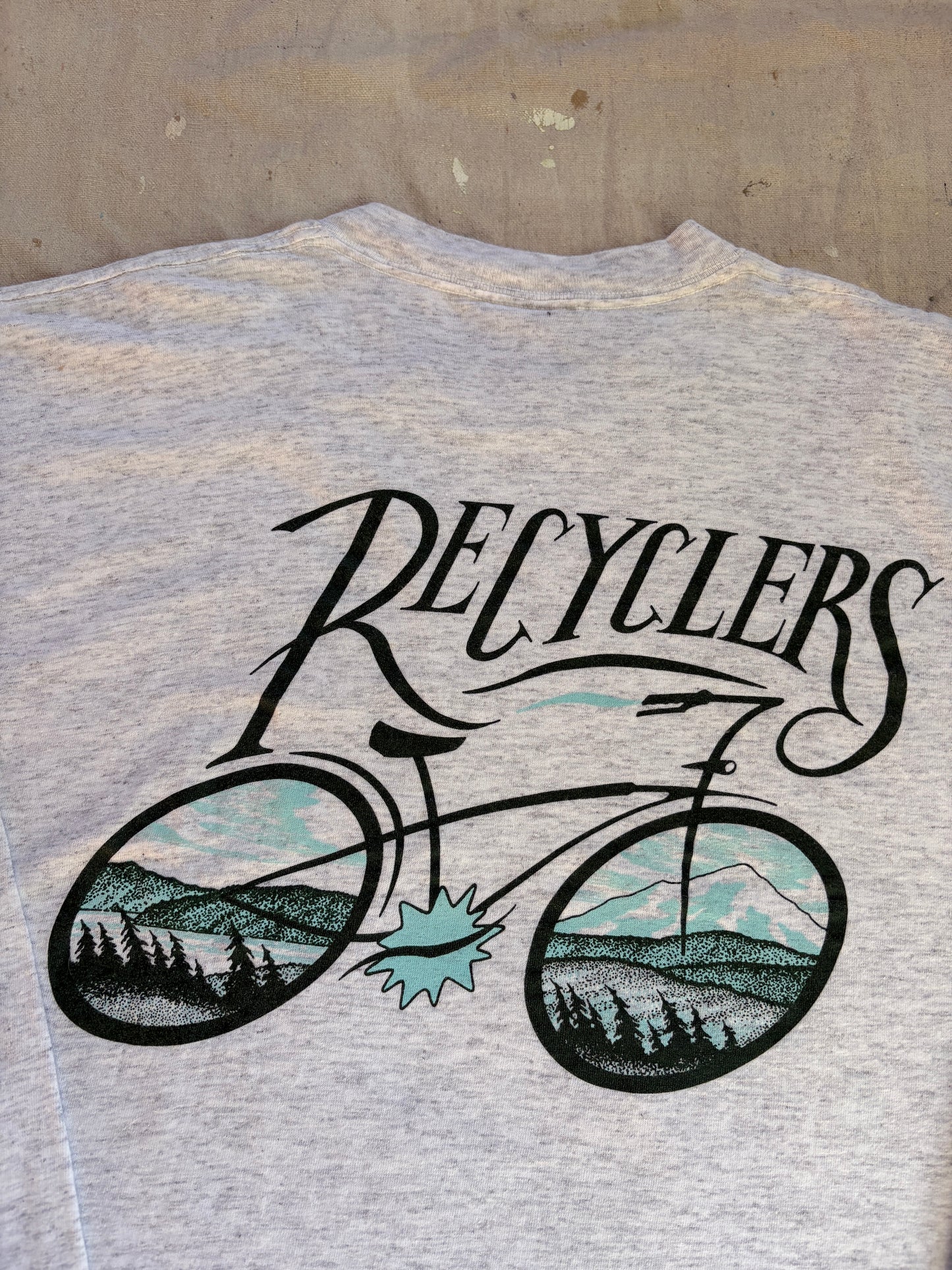 Vintage 90s Recyclers Bicycling Long Sleeve Tee