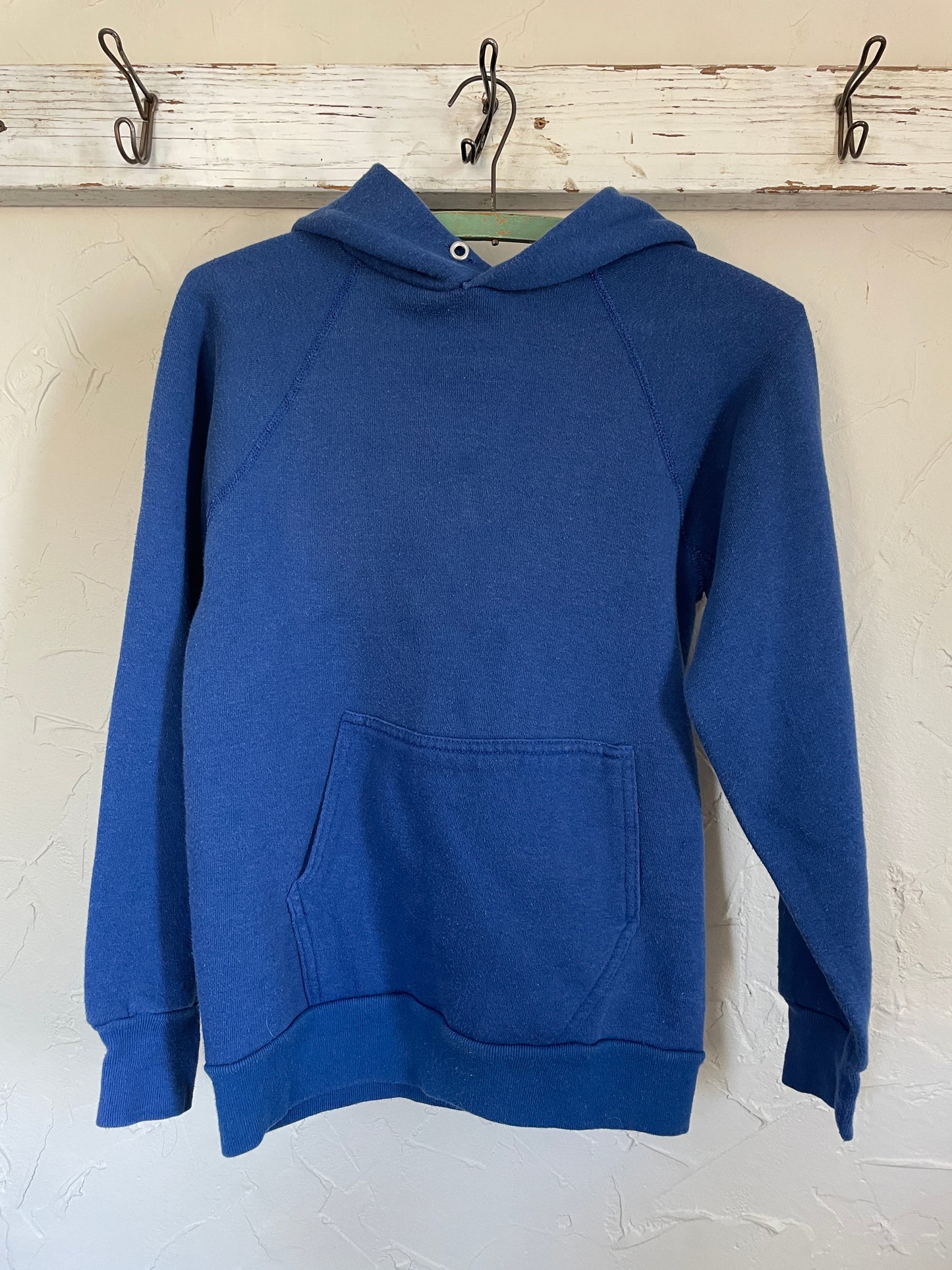 80s Blank Blue Hoodie