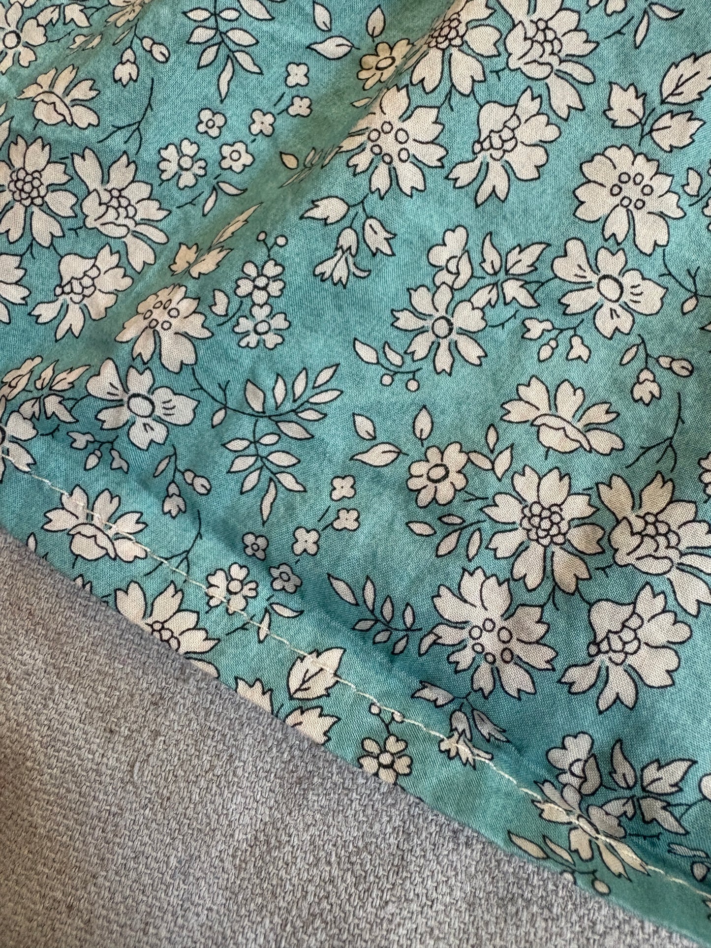 Vintage 80s Handmade Floral Dress