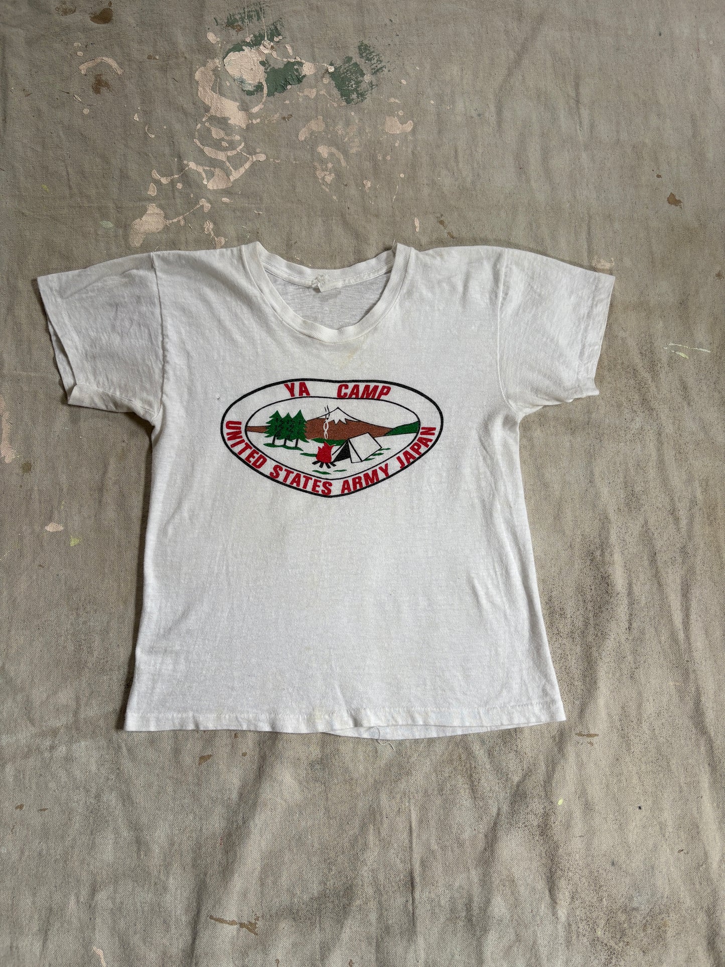 Vintage 60s Ya Camp United States Army Japan Tee