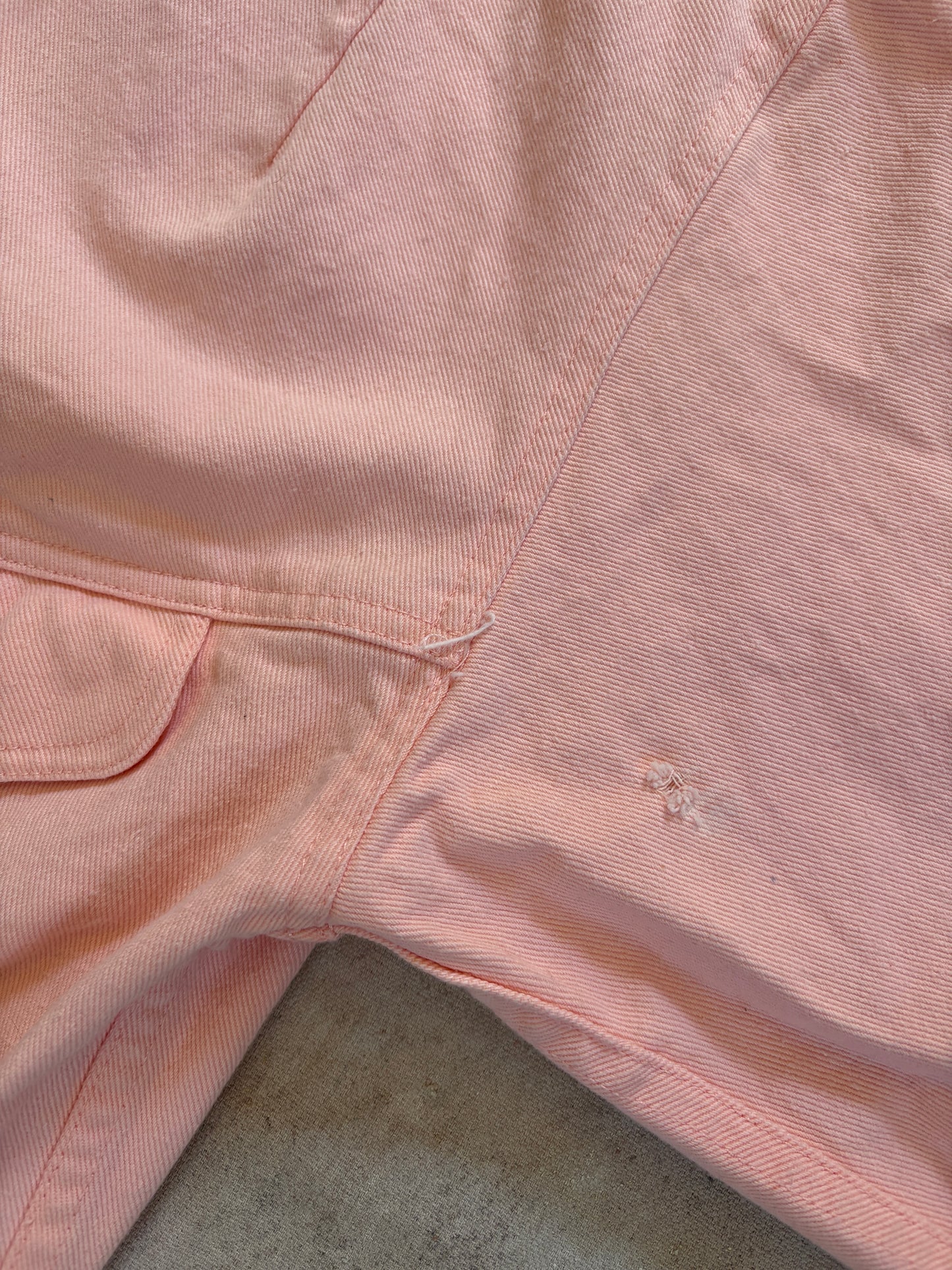 Vintage 90s Nordstrom Pale Pink Jean Jacket