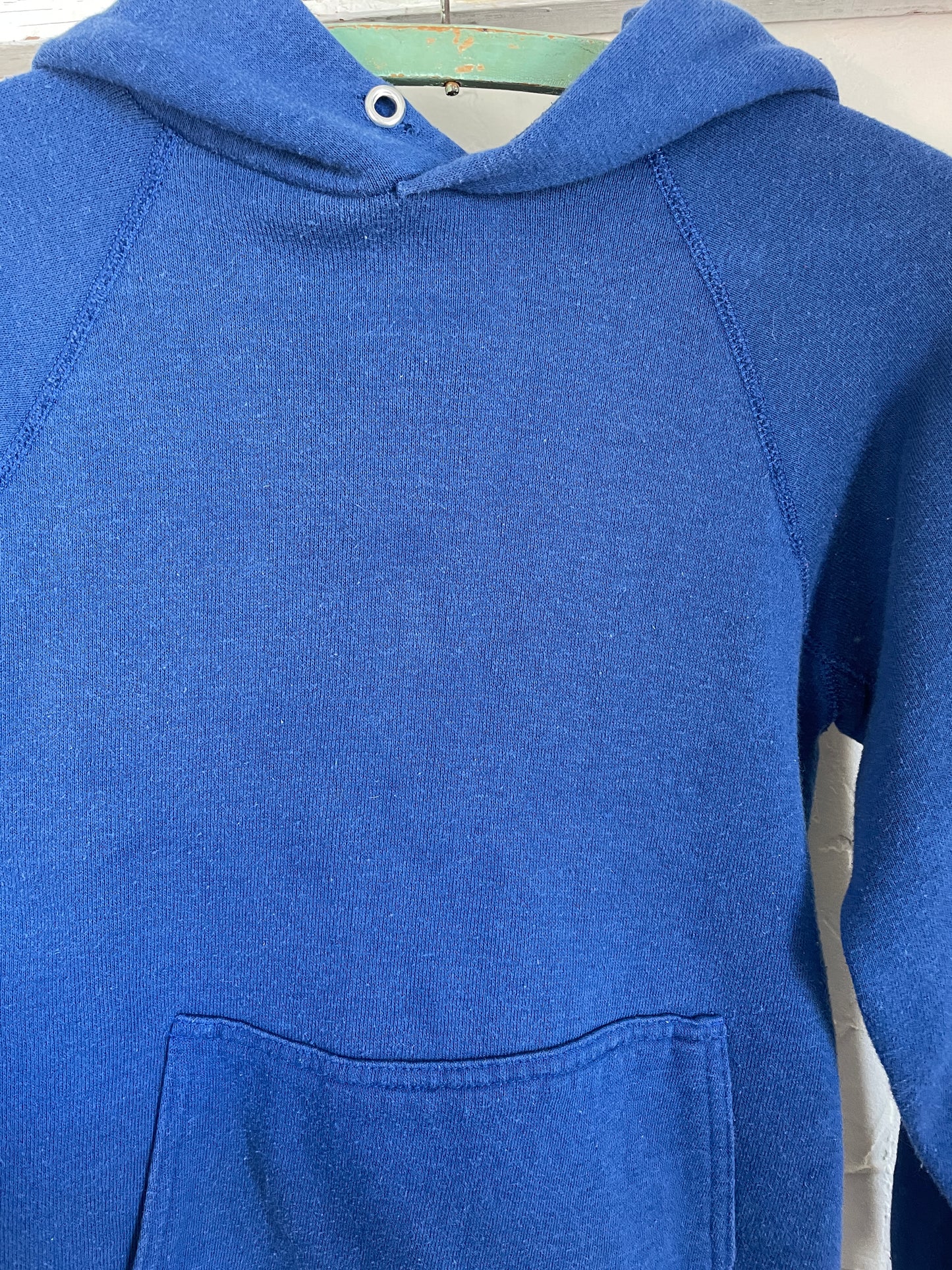 80s Blank Blue Hoodie