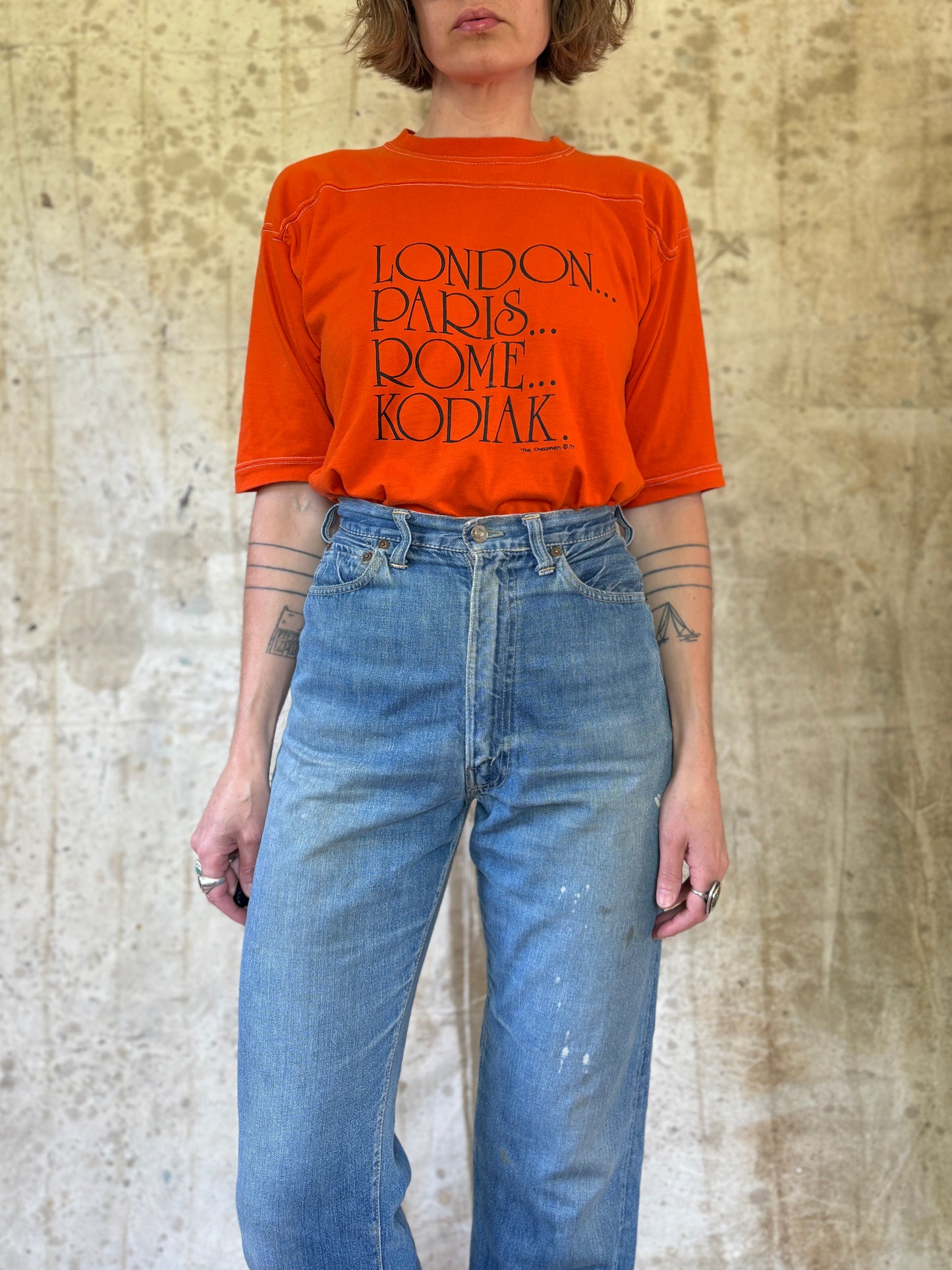 Vintage 70s London, Paris, Rome, Kodiak Tee