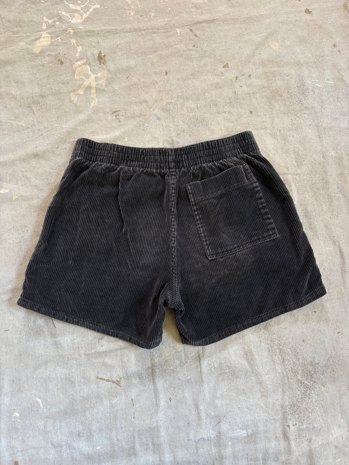 Vintage 80s Ocean Pacific OP Faded Black Corduroy Shorts