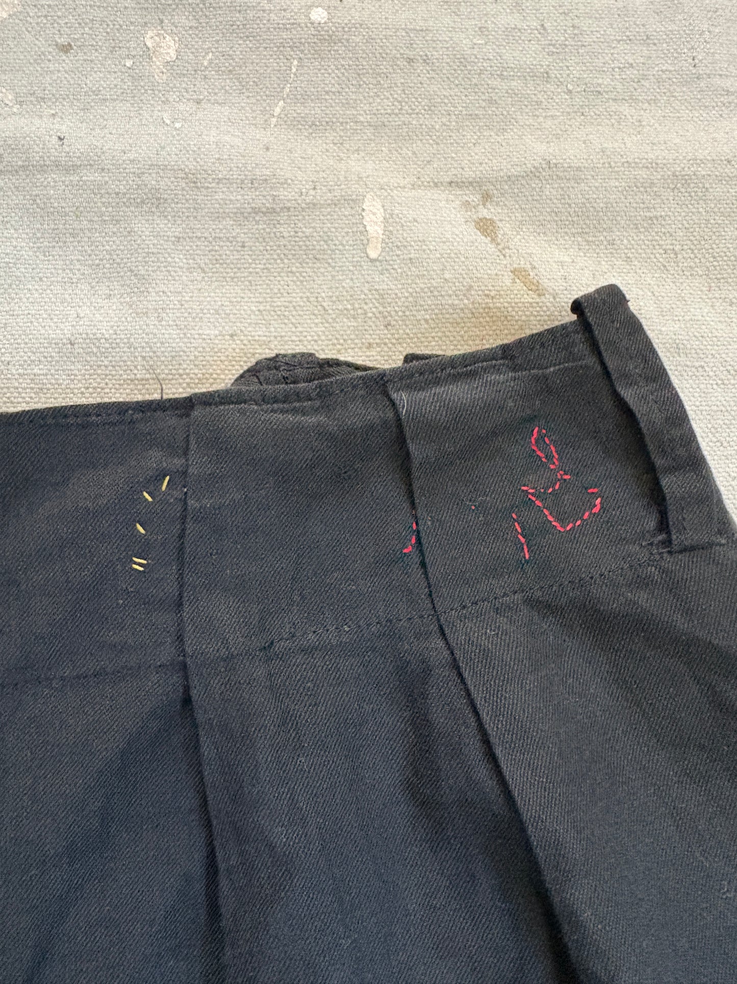 Vintage 30s Fall Front Black Gym Shorts