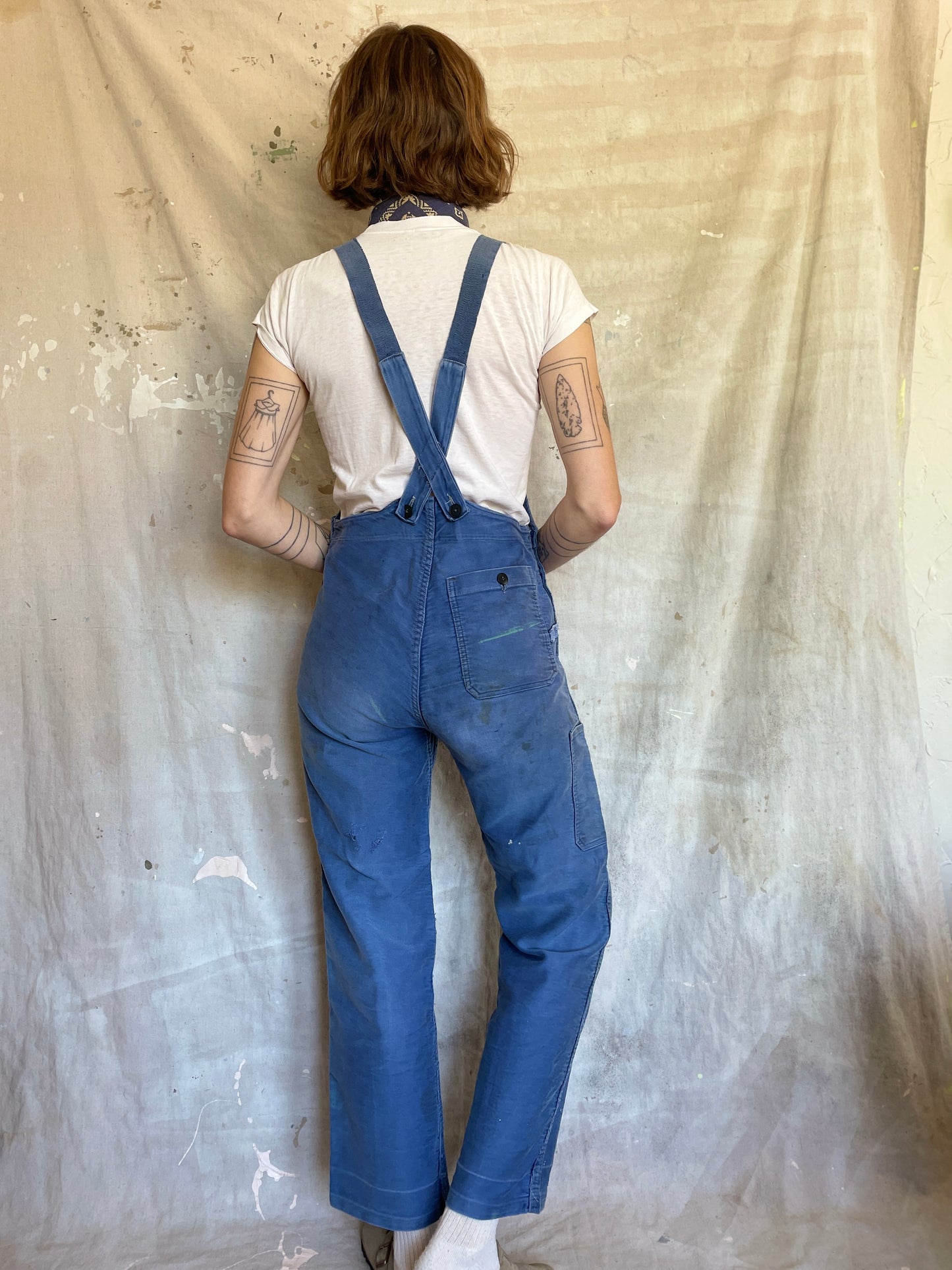 60s French Moleskin Overalls