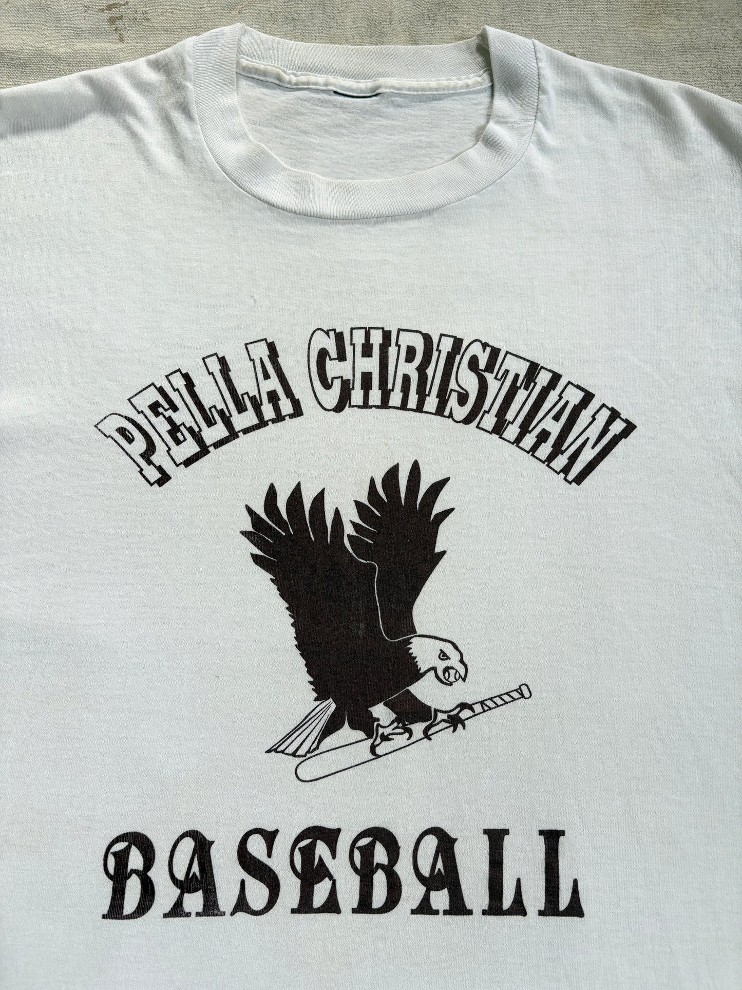 80s Pella Christian Eagles Baseball Tee