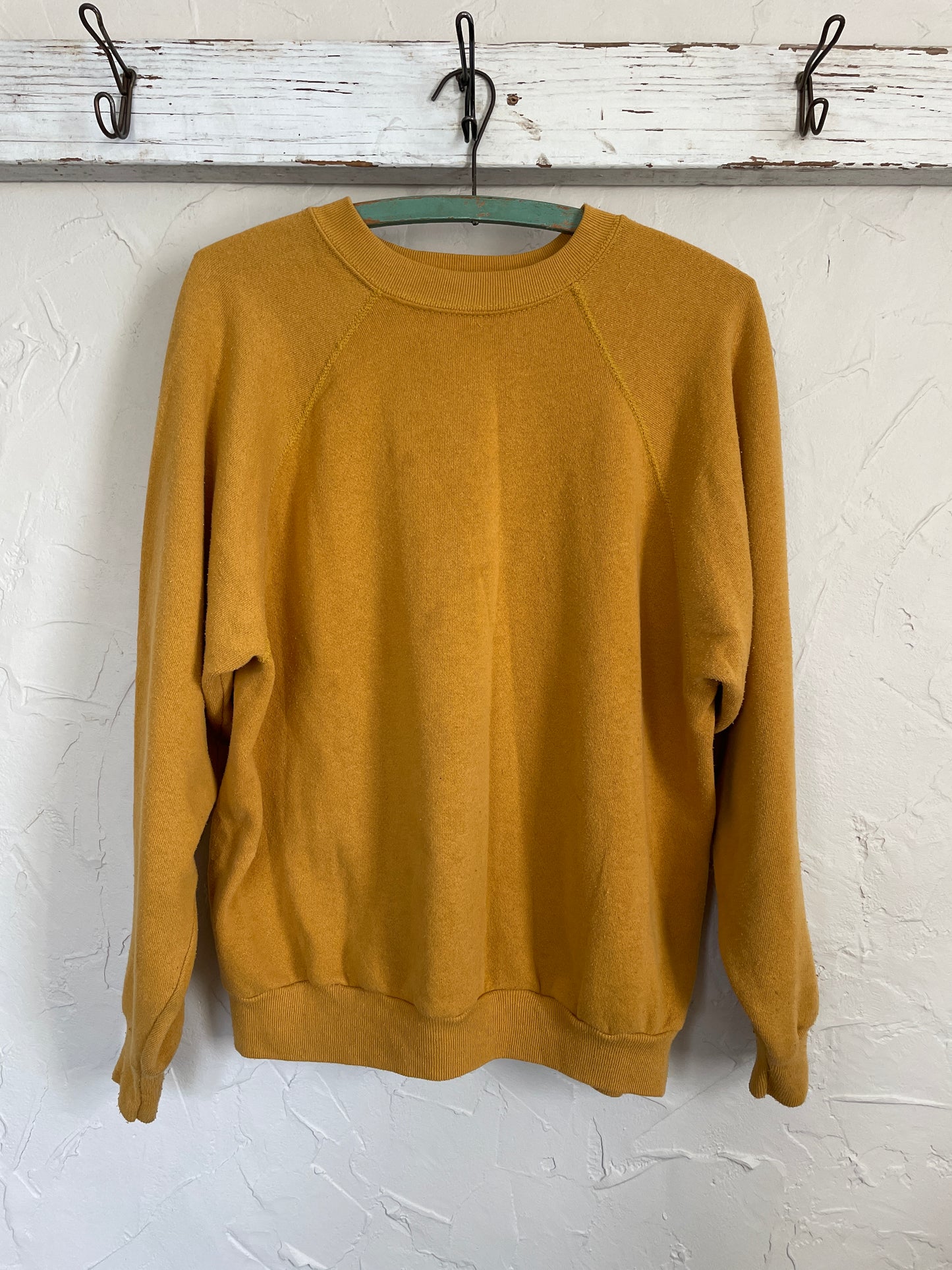 80s Blank Mustard Yellow Sweatshirt