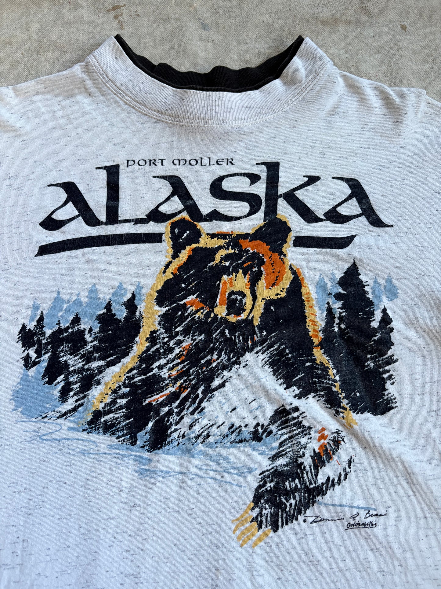 Vintage 90s Port Moller Alaska Bear Tee