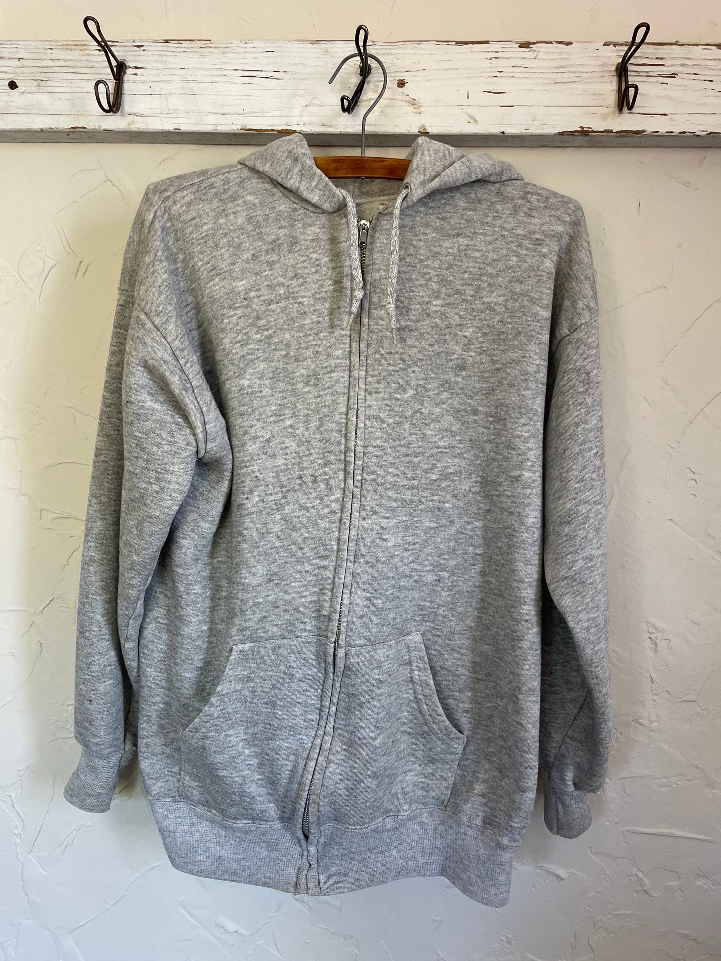 80s Blank Heather Grey Hoodie