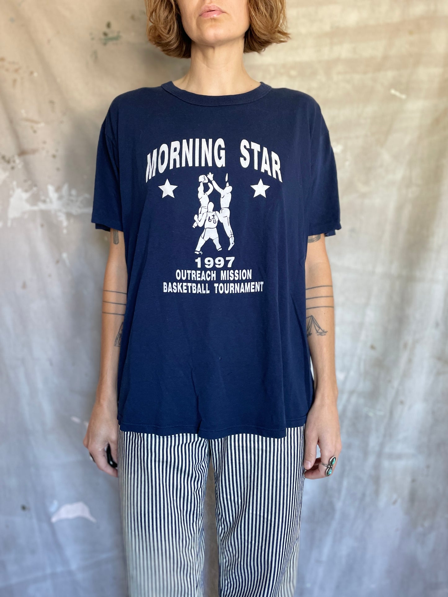 90s Morning Star Basketball Tee