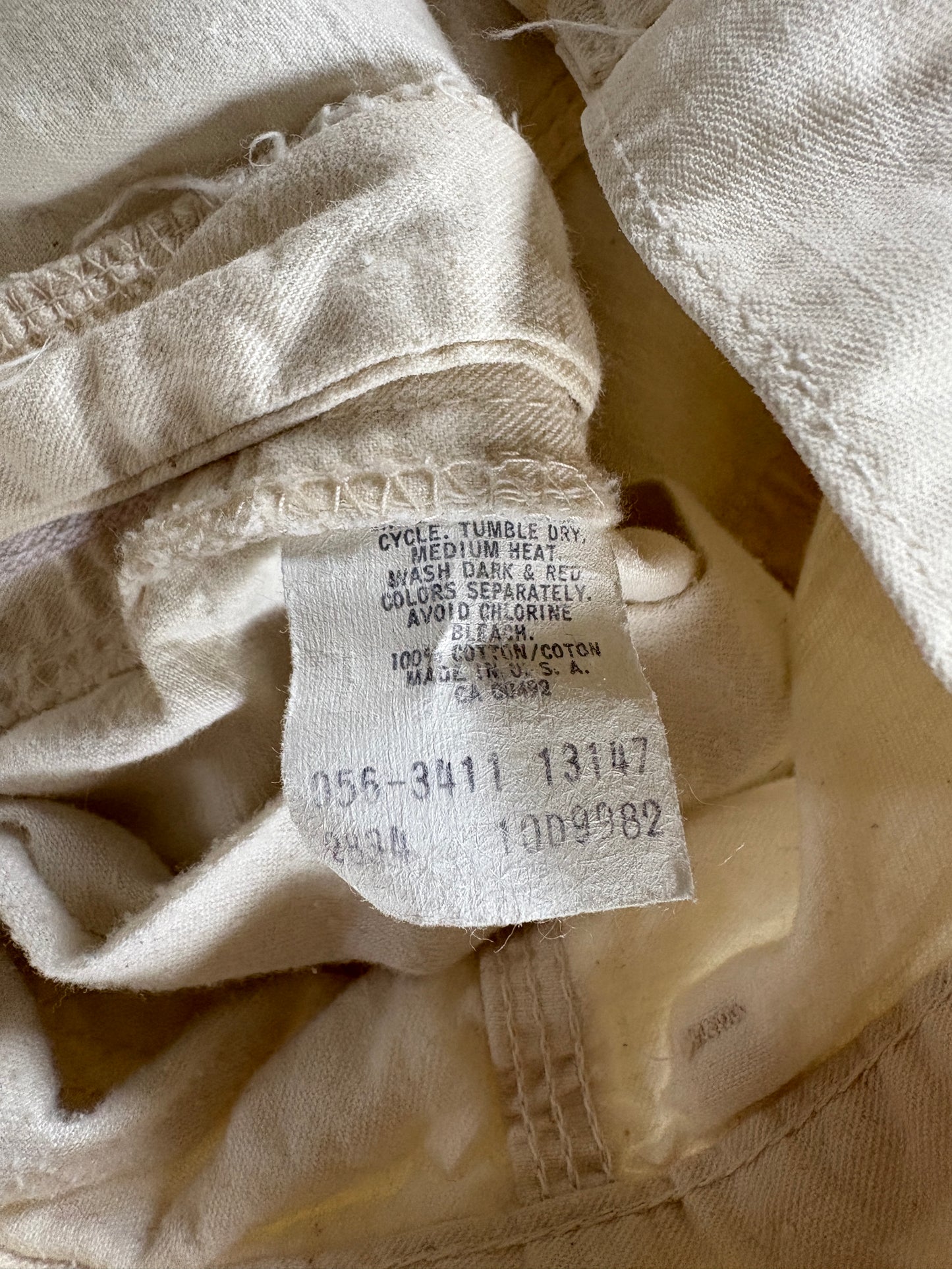 Vintage 70s Ecru Lee Painter Pants