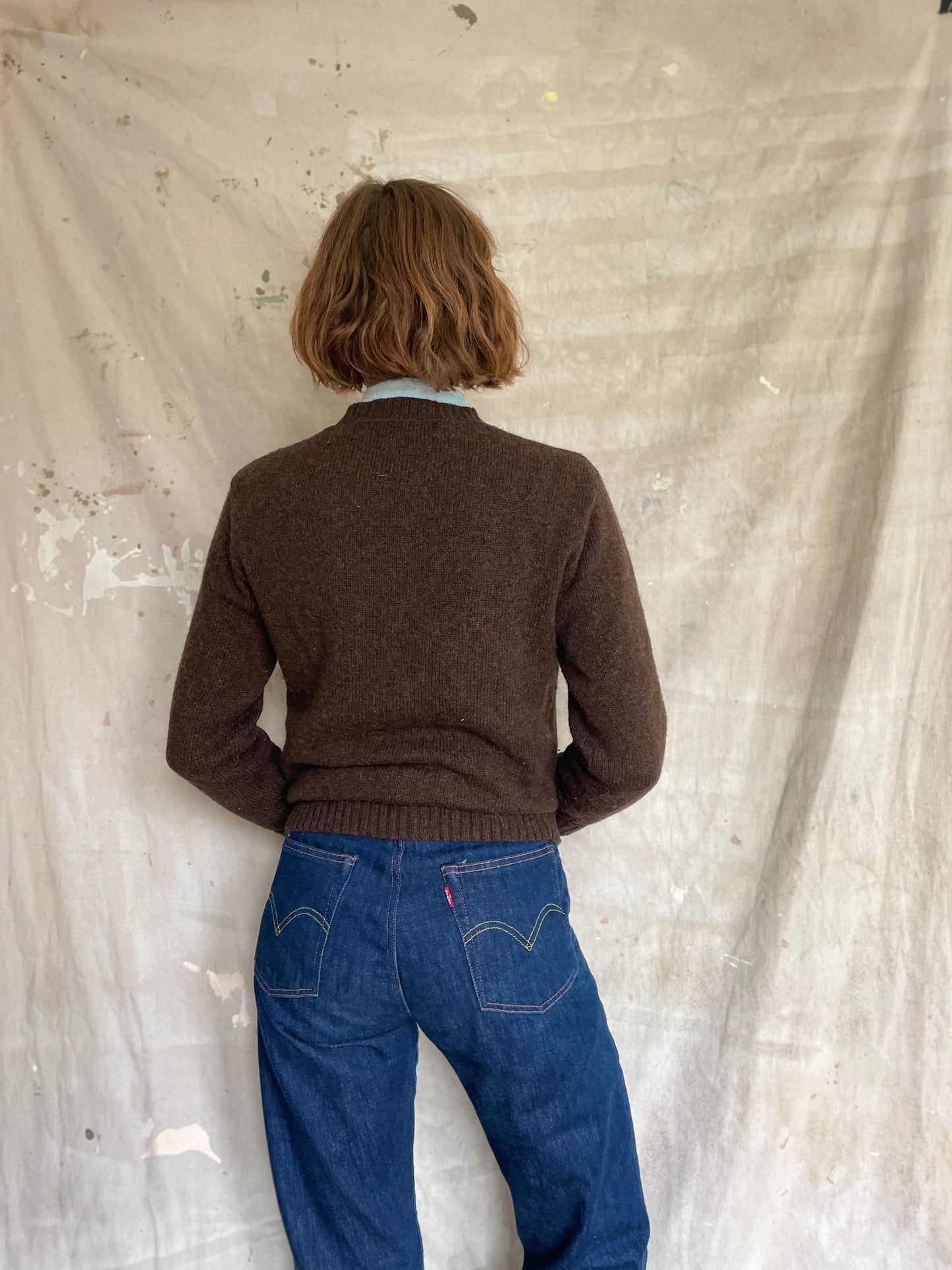 80s Brown Puritan Sweater