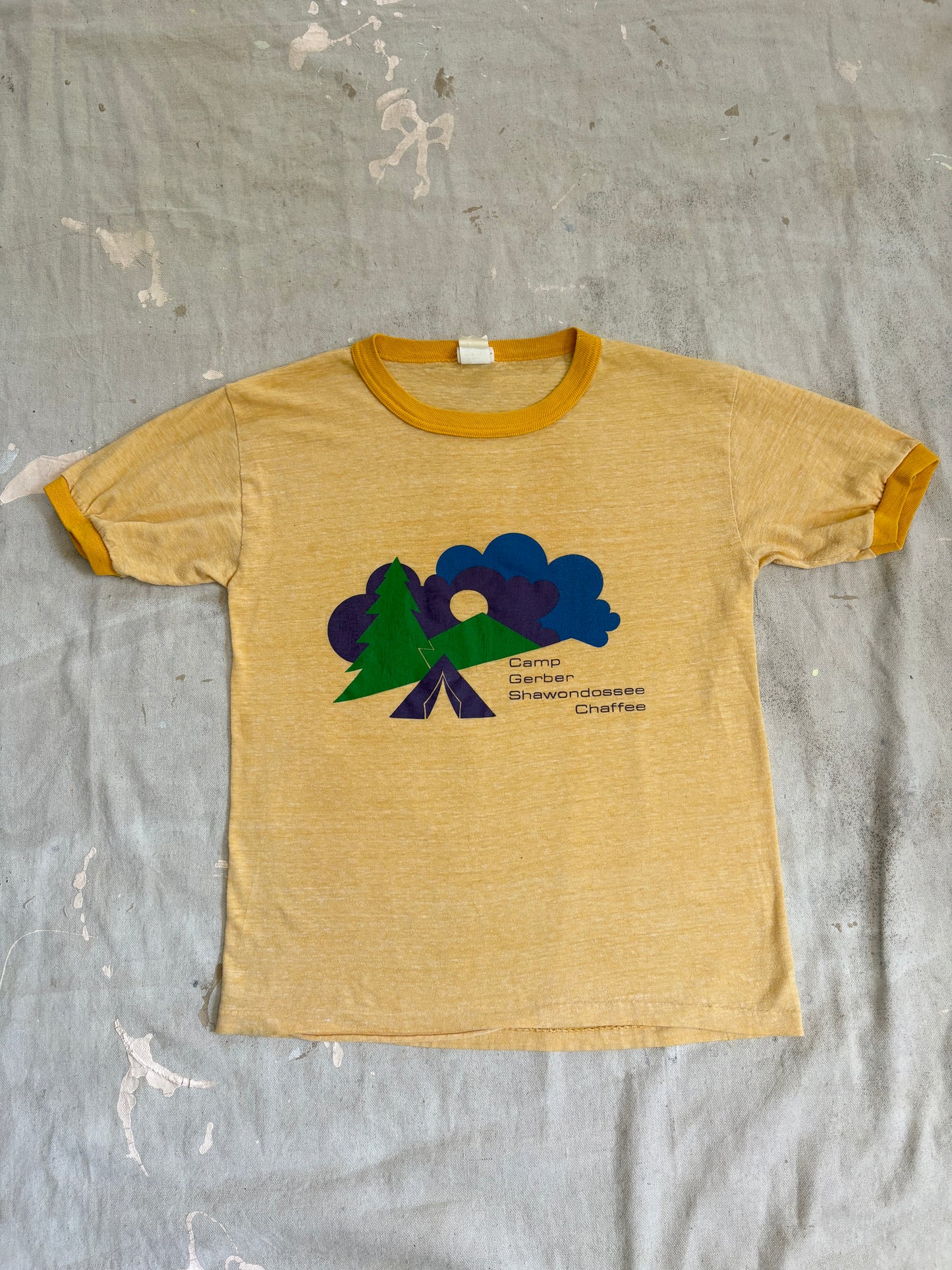 Vintage 80s Camp Gerber Shawondossee Chaffe Ringer Tee