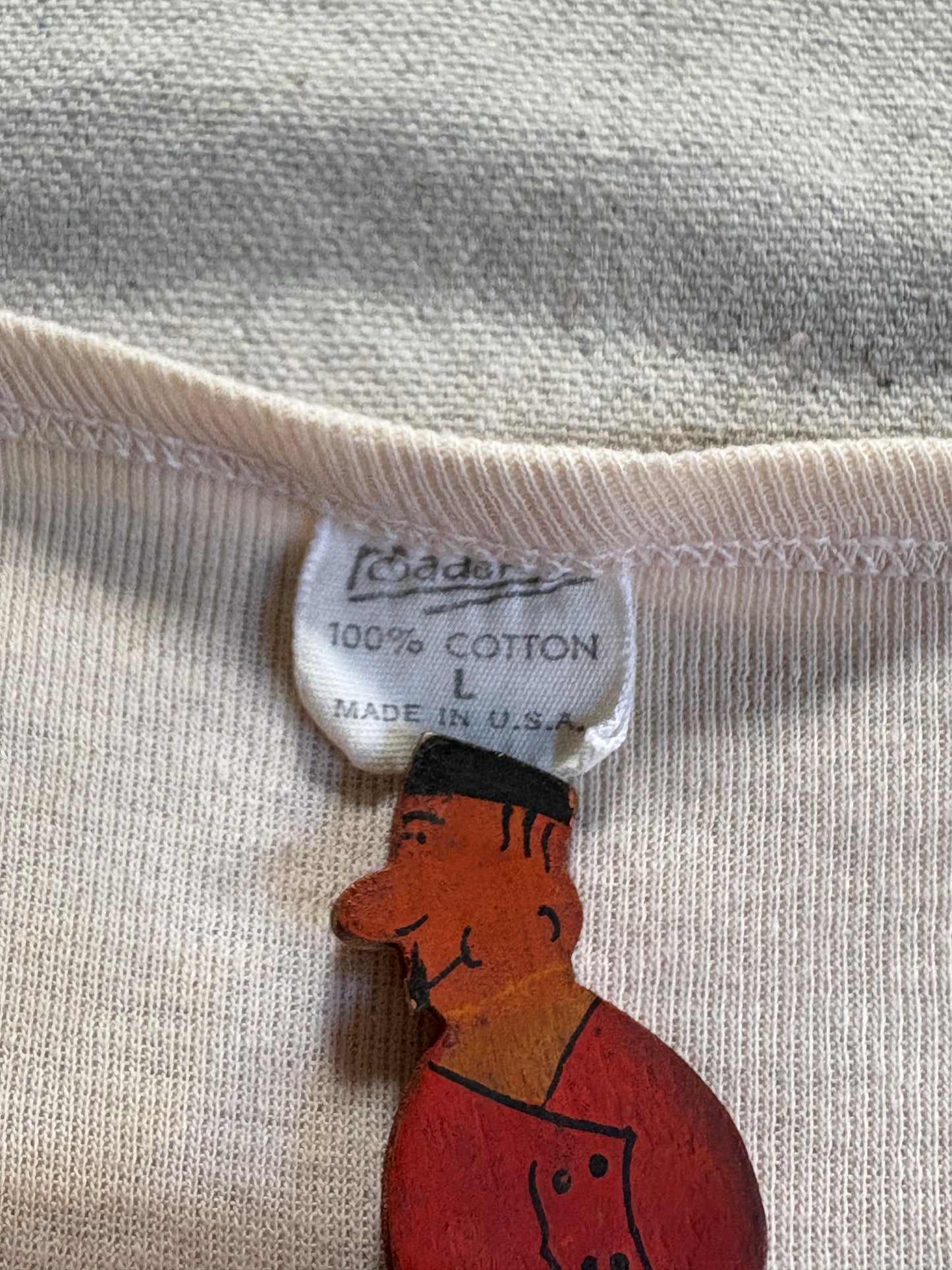 Vintage 70s Rosemary Hand Painted French Cut Tee