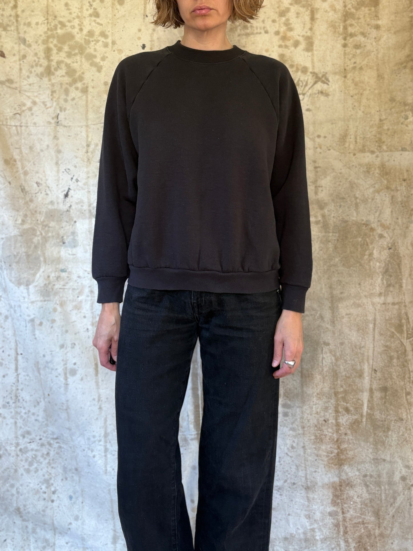 Vintage 90s Blank Black Sweatshirt