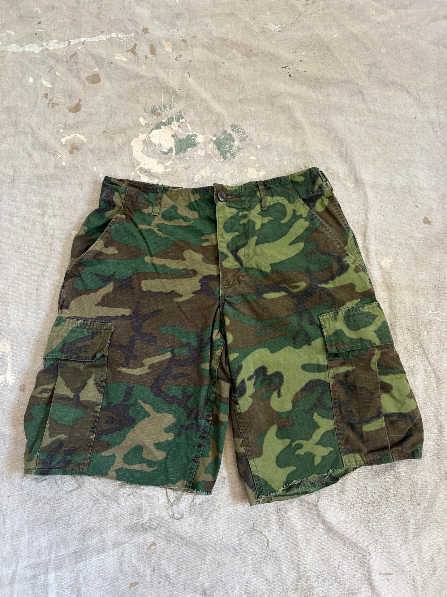 Vintage 60s ERDL Cotton Poplin Cut Off Shorts