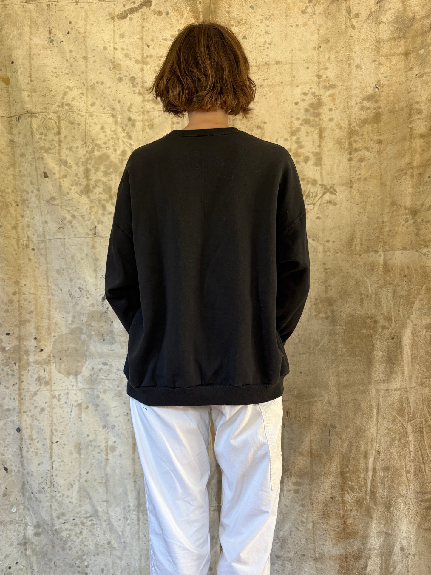 Vintage 90s Blank Black Sweatshirt