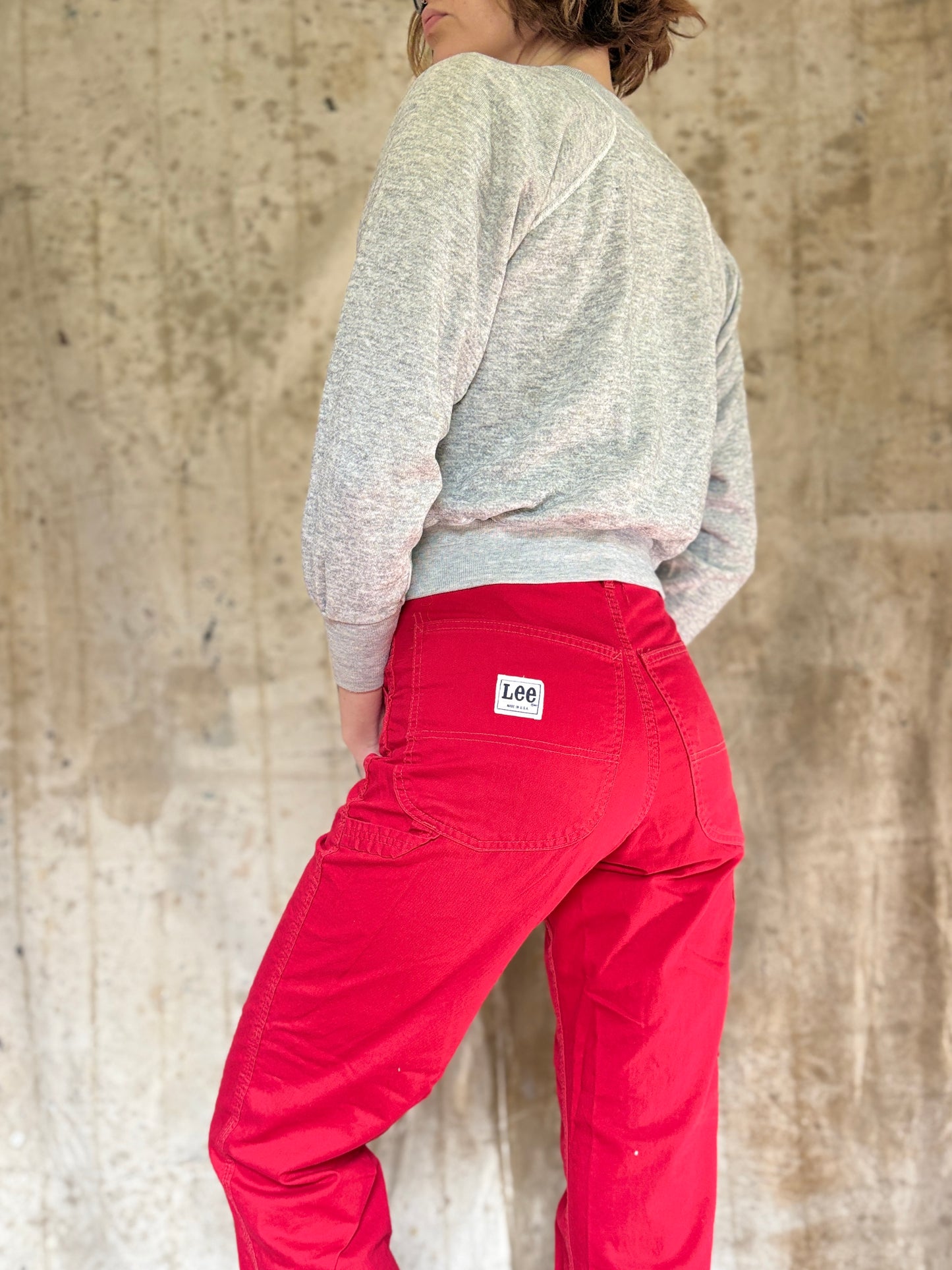 70s Red Lee Carpenter Painter Pants