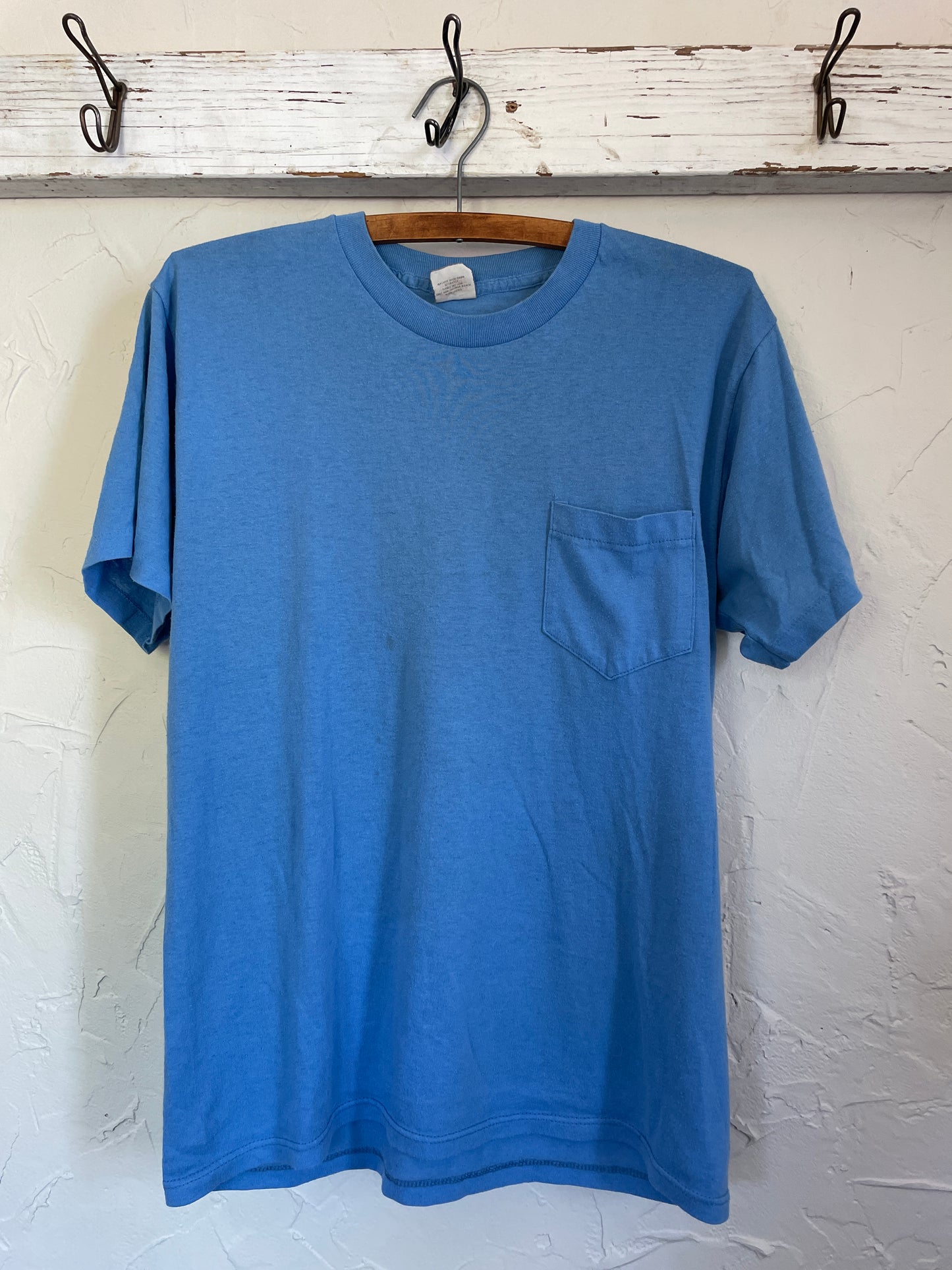 80s Blank Blue Pocket Tee