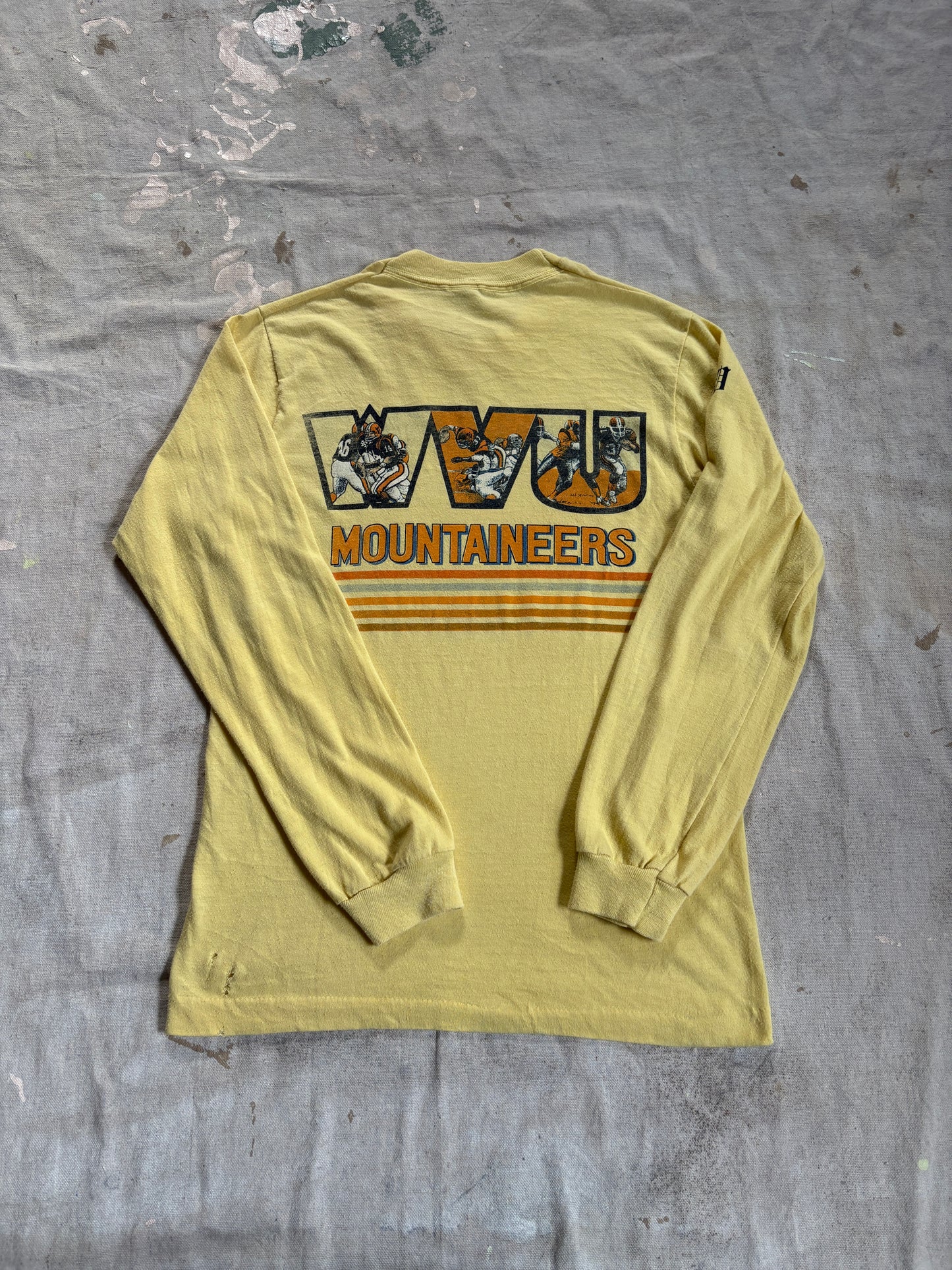 80s West Virginia Mountaineers Long Sleeve Tee
