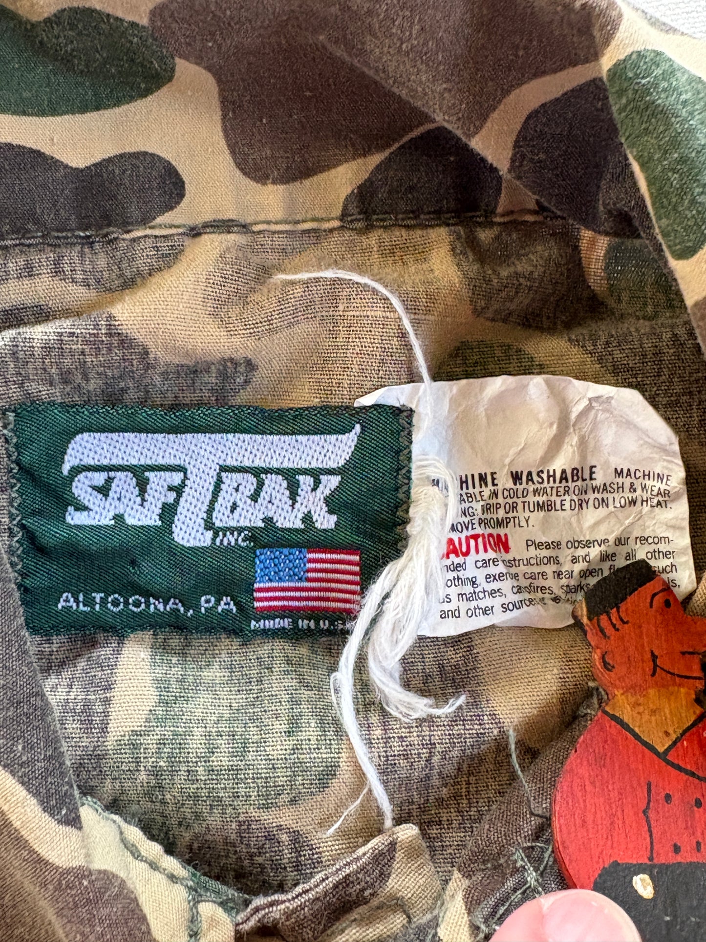 Vintage 80s SafTbak Duck Camo Coat