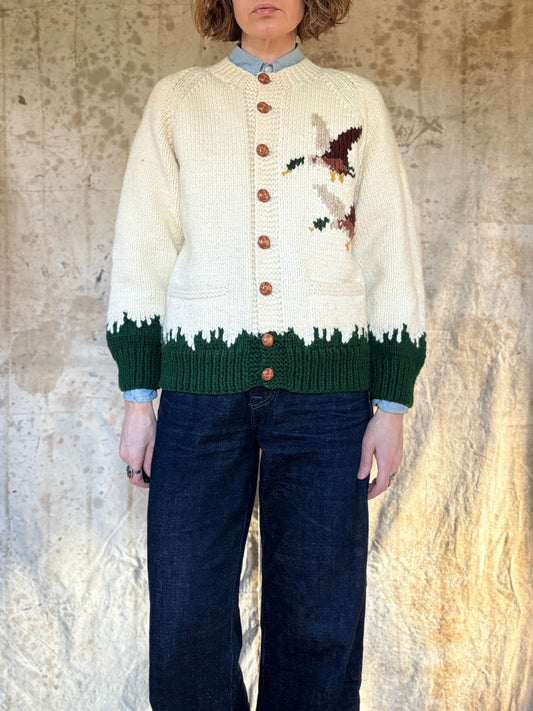 70s Hand Knit Mary Maxim “Mallard” Sweater