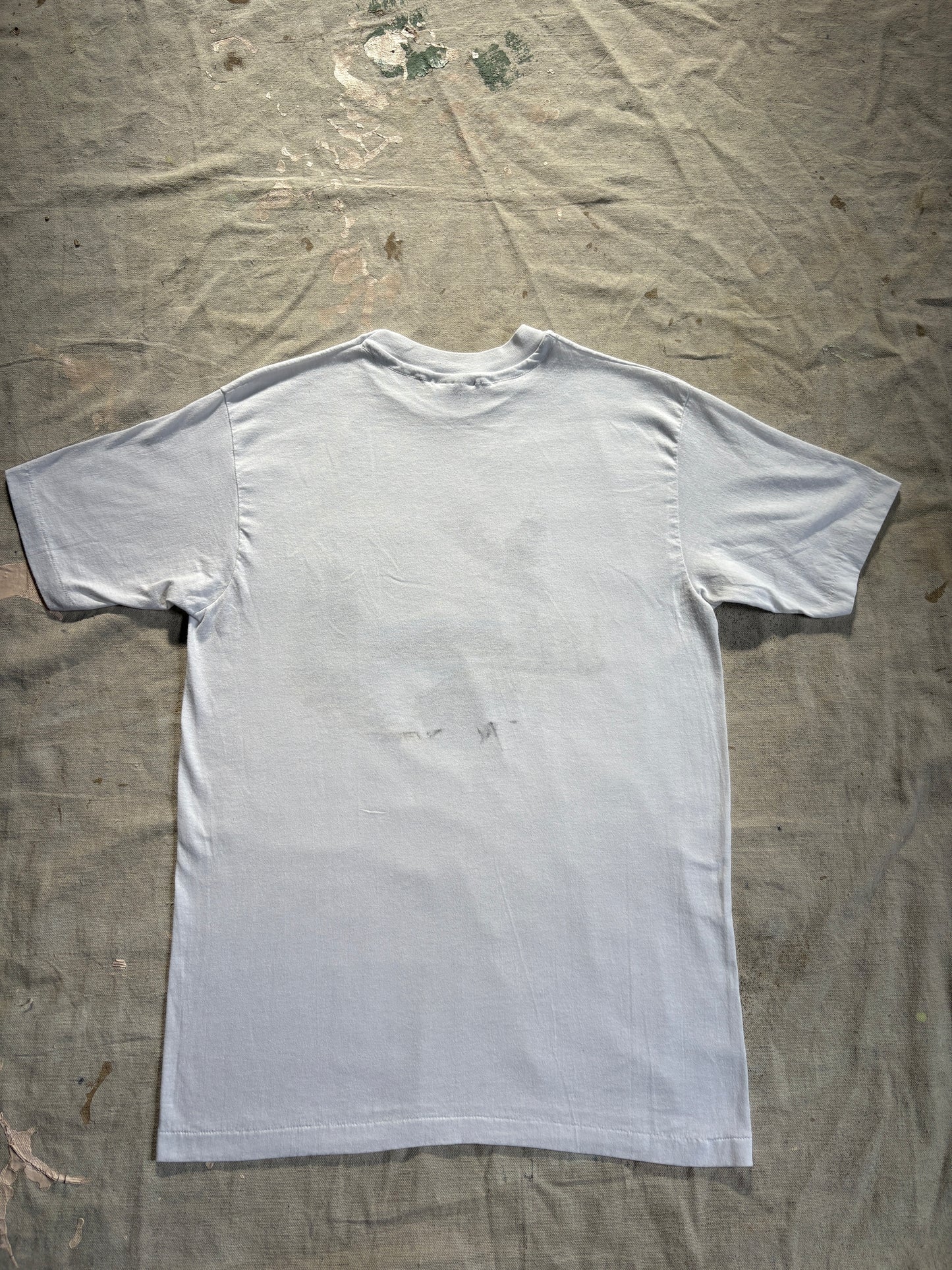 80s Bear And Eagle Mountain River Scene Nature Tee