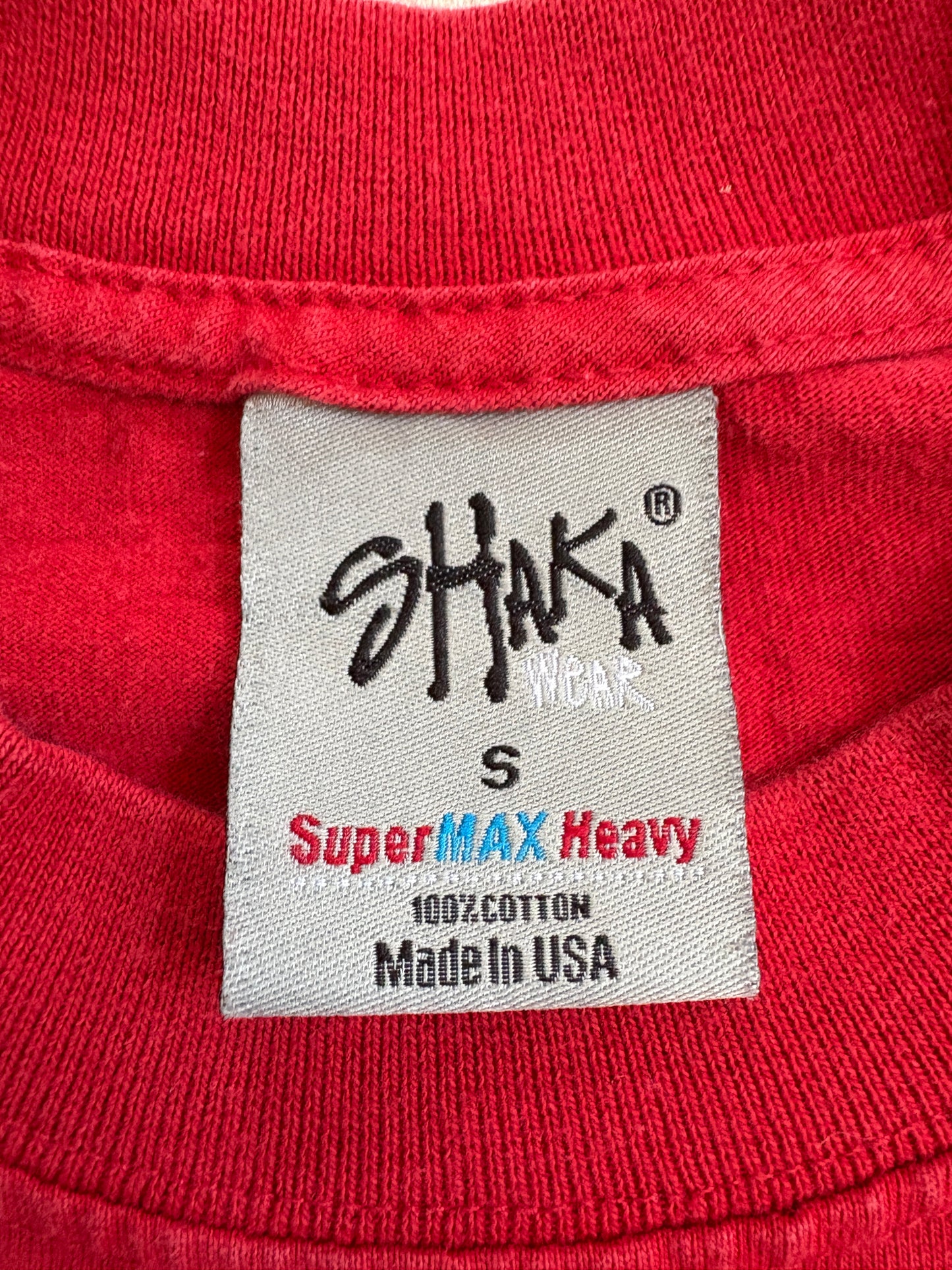 Vintage 90s Blank Red Cropped Long Sleeved Tee