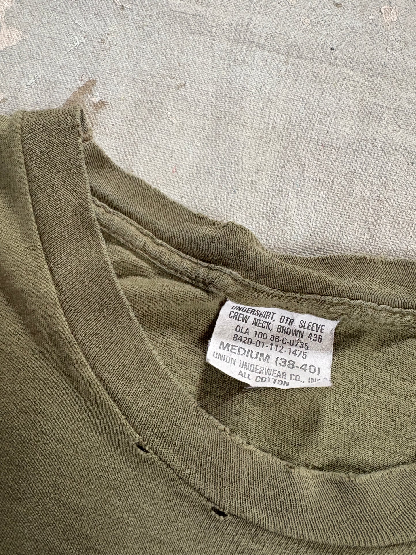 80s Blank Green Brown Military Tee