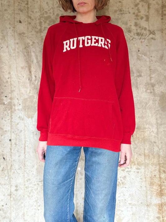 70s Rutgers Hoodie Sweatshirt