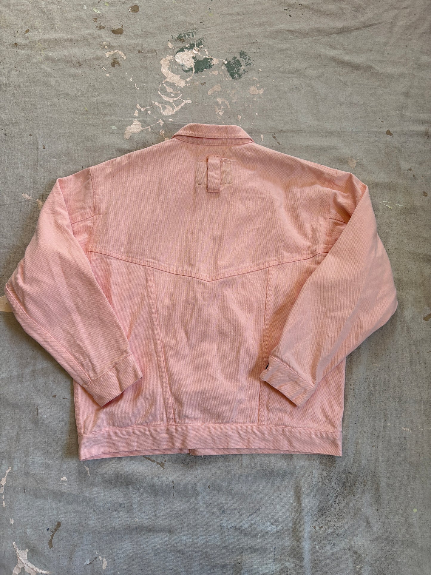 Vintage 90s Nordstrom Pale Pink Jean Jacket