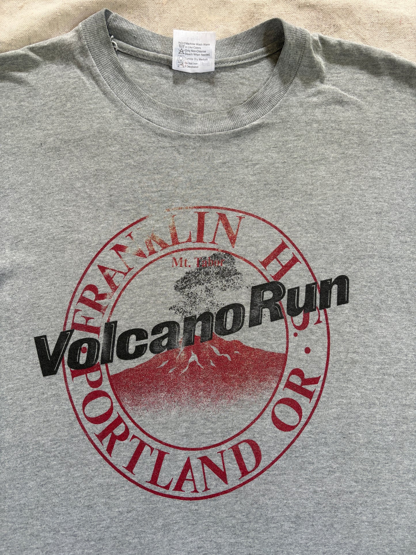 Vintage 80s Mt Tabor Portland Volcano Run Tee
