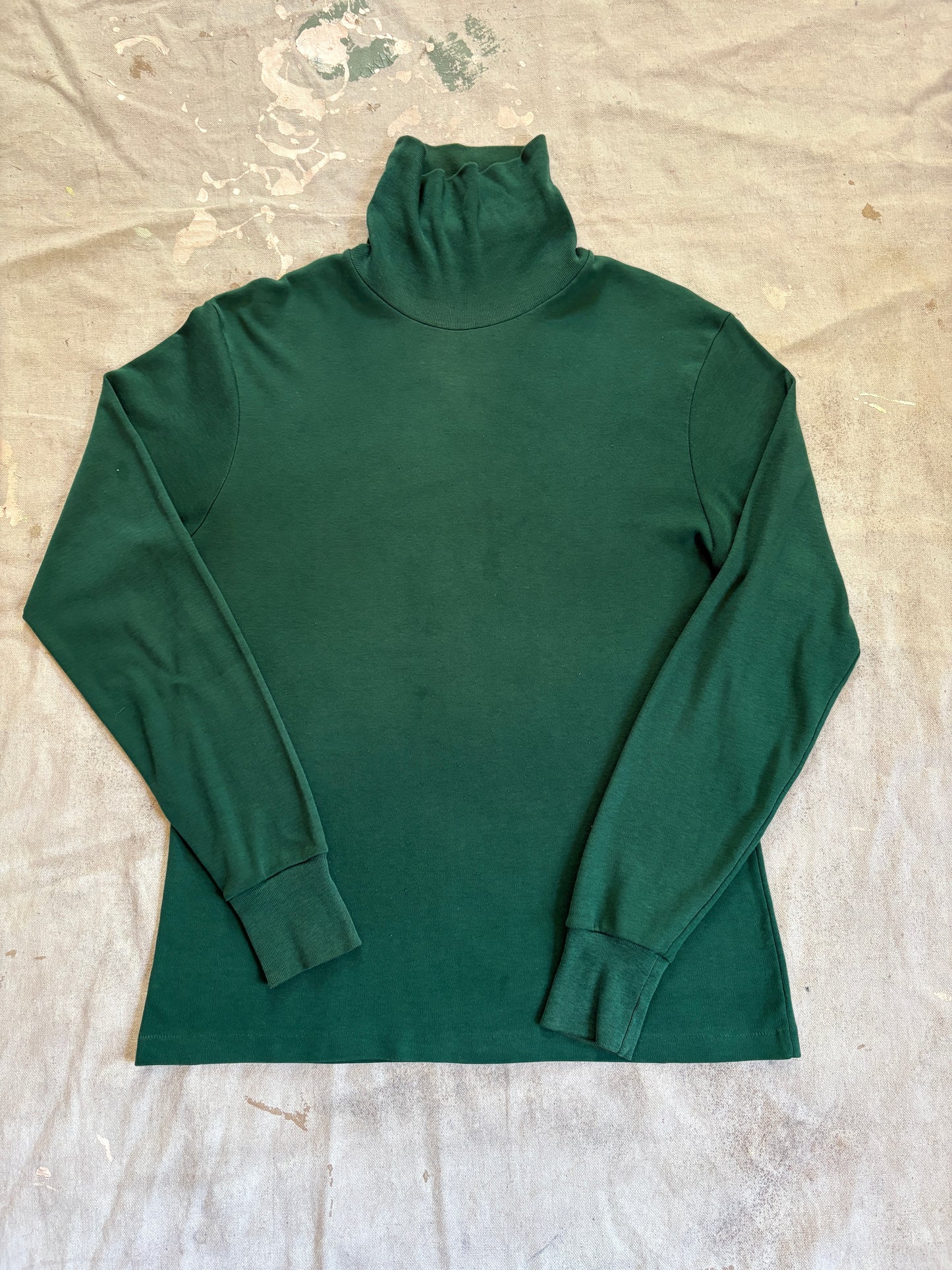 Vintage 90s Duofold Blank Evergreen Turtleneck