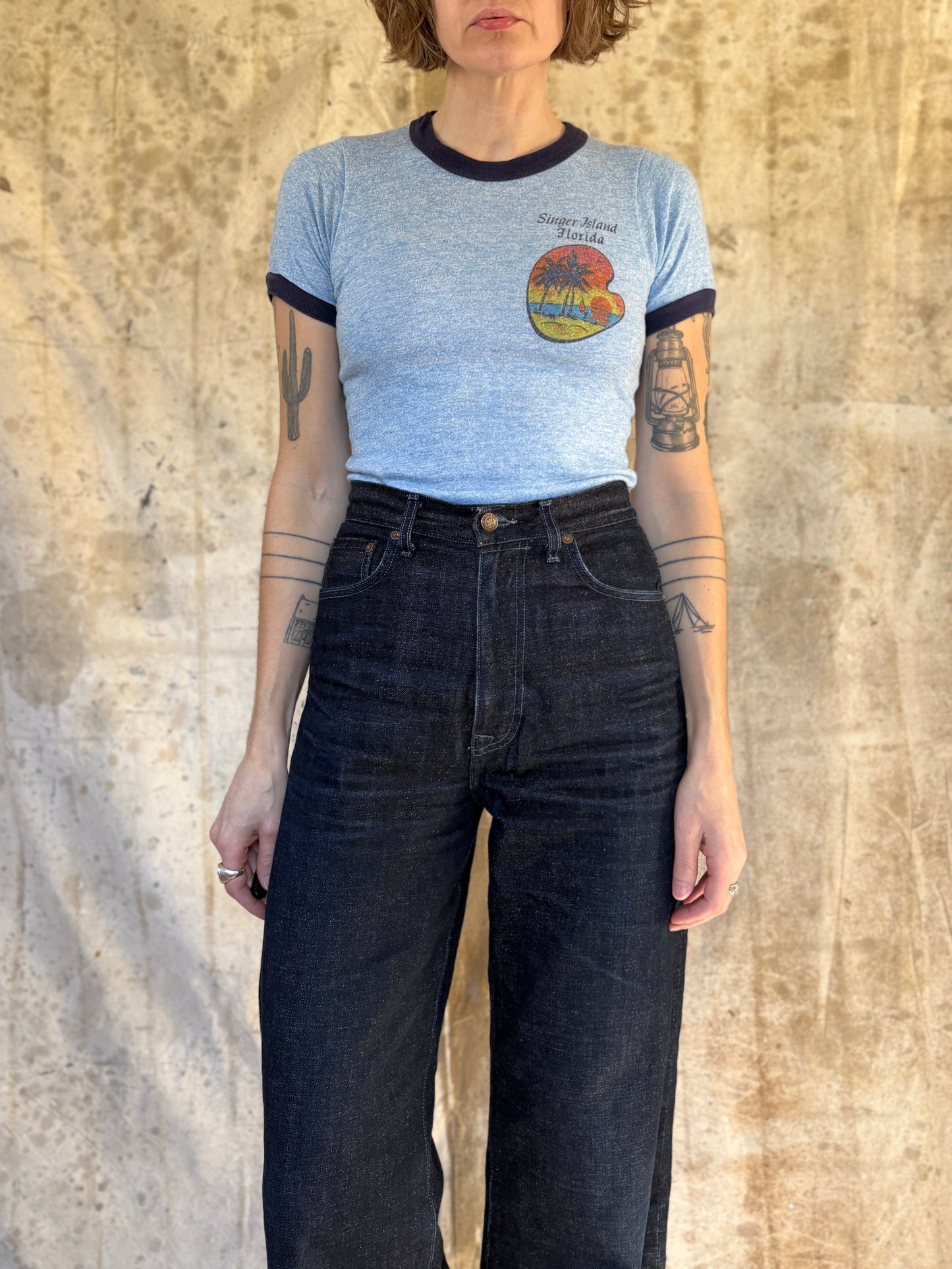 Vintage 70s/80s Singer Island Florida Ringer Tee