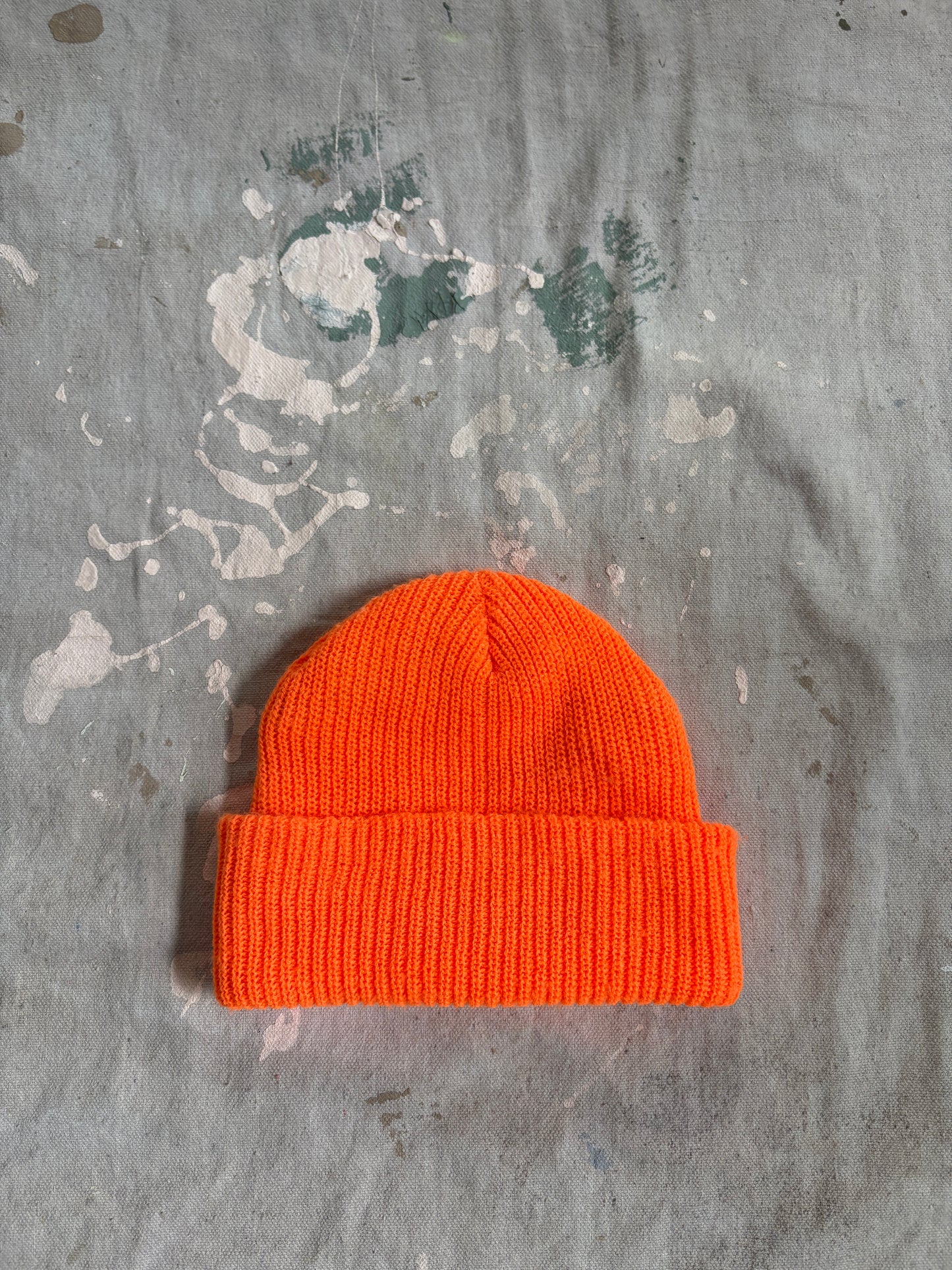 Vintage Safety Orange Watch Cap