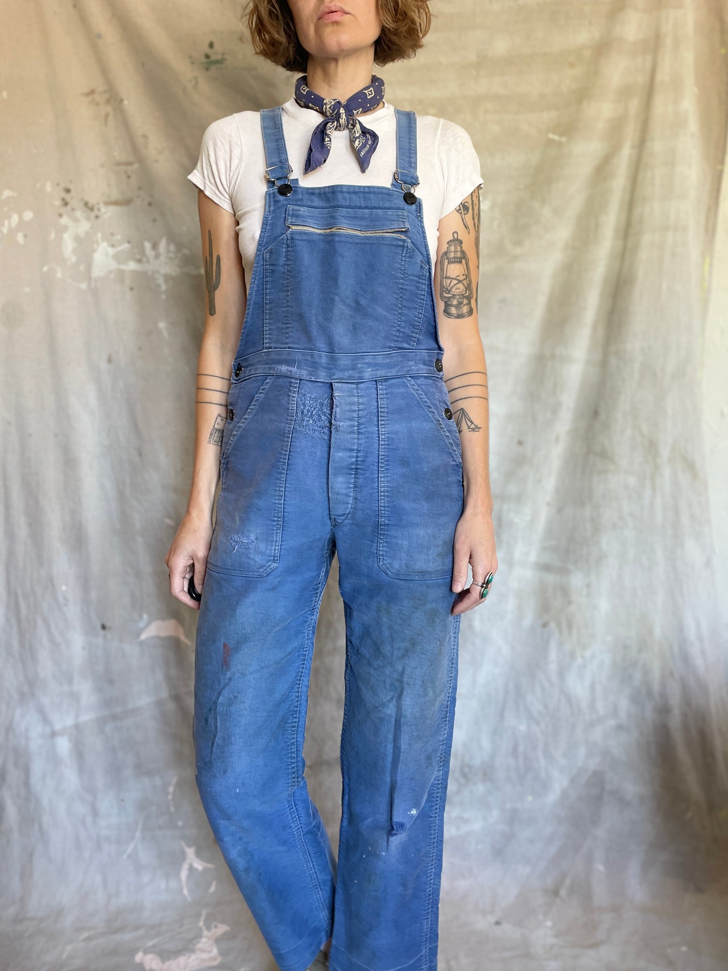 60s French Moleskin Overalls