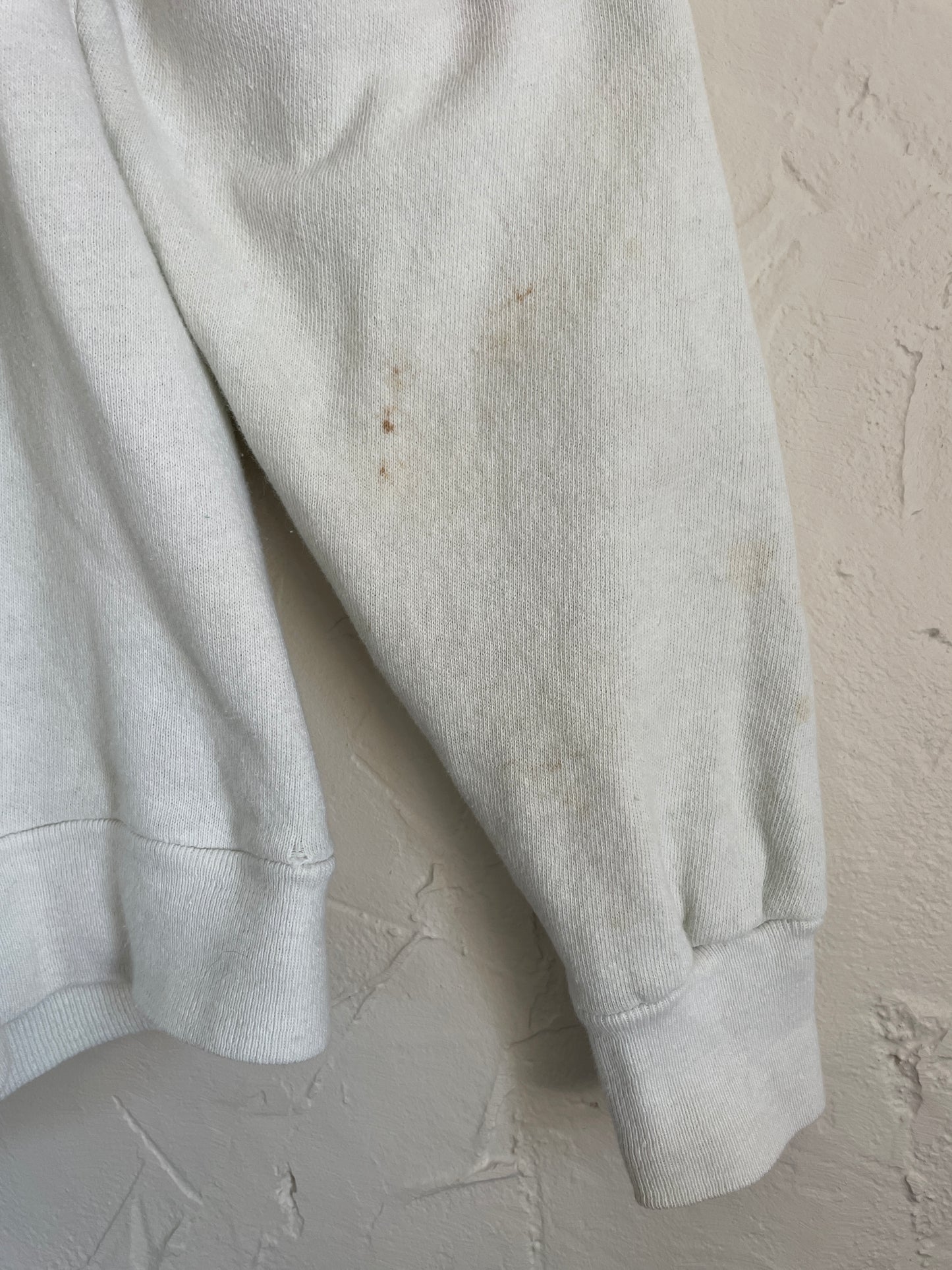 70s Blank White Sweatshirt