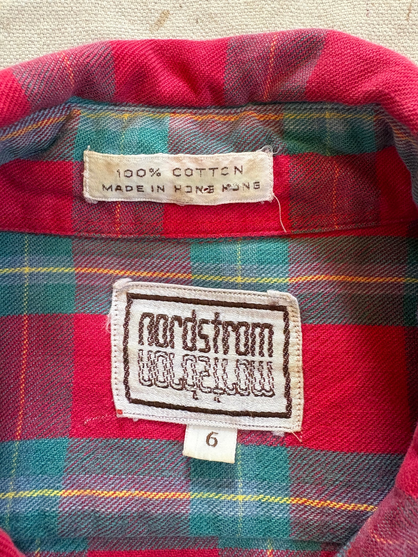 Vintage 80s Nordstrom Cotton Flannel