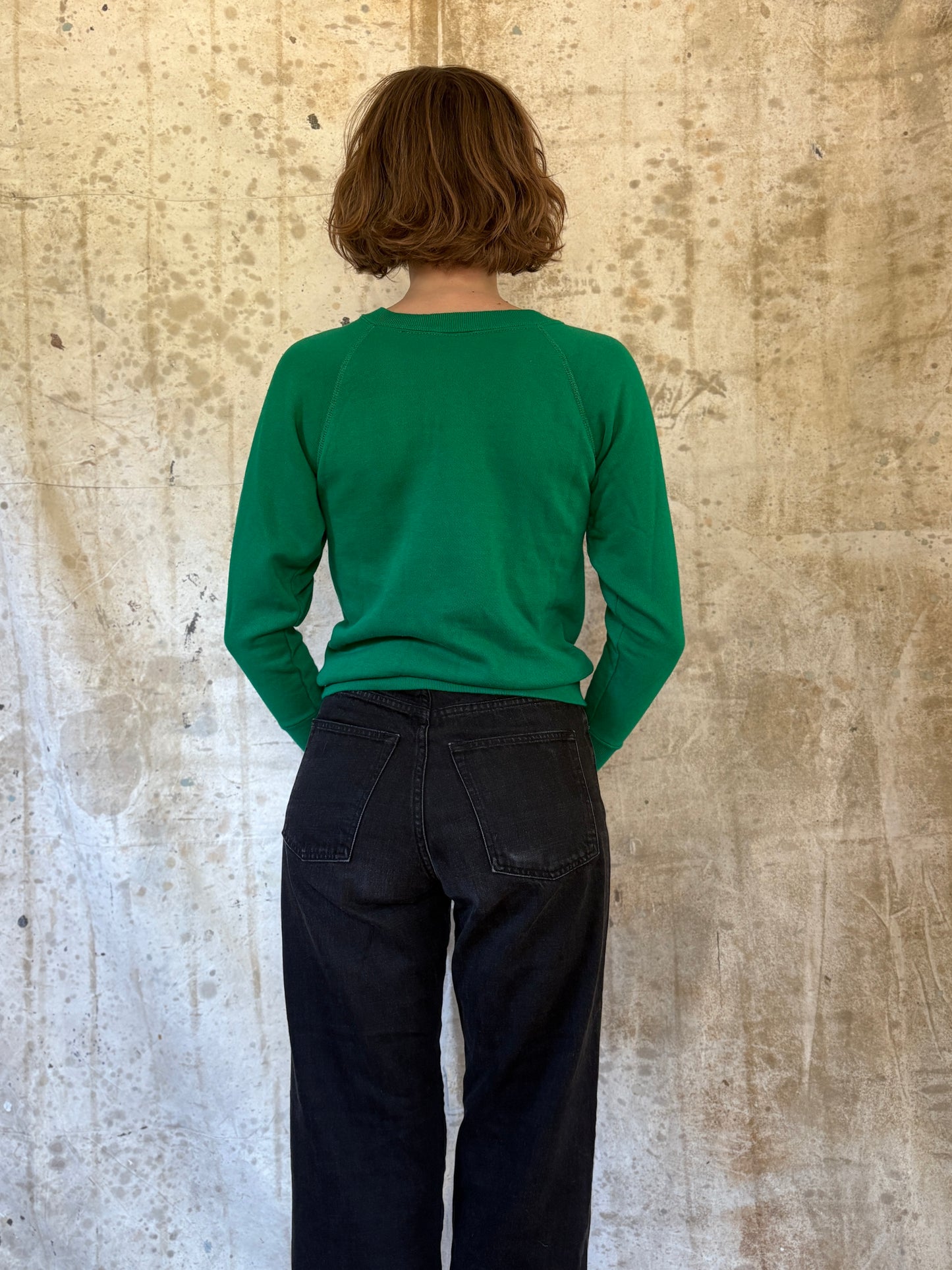 Vintage 80s Blank Green Sweatshirt