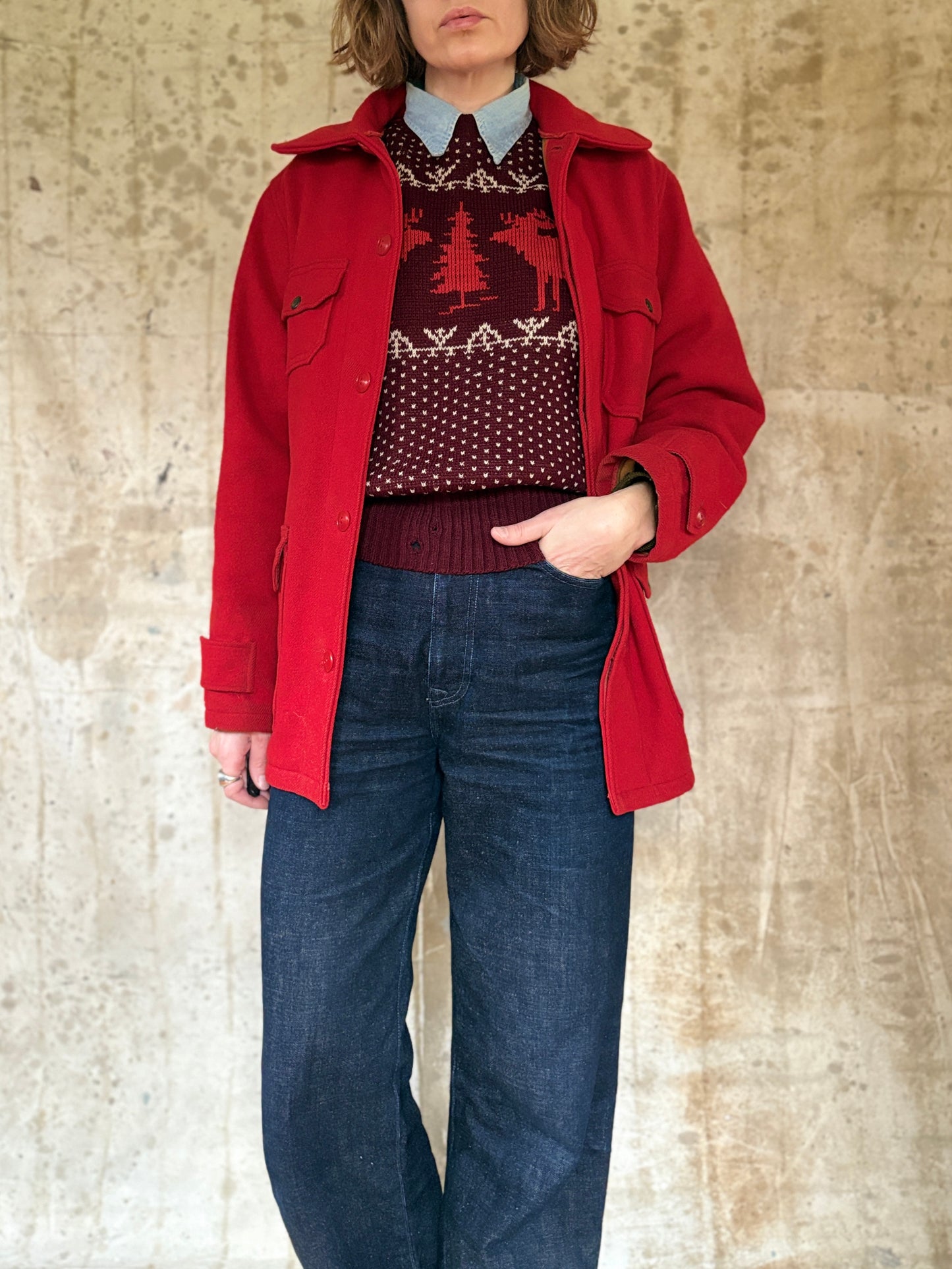 50s Woolrich Wool Hunting Coat